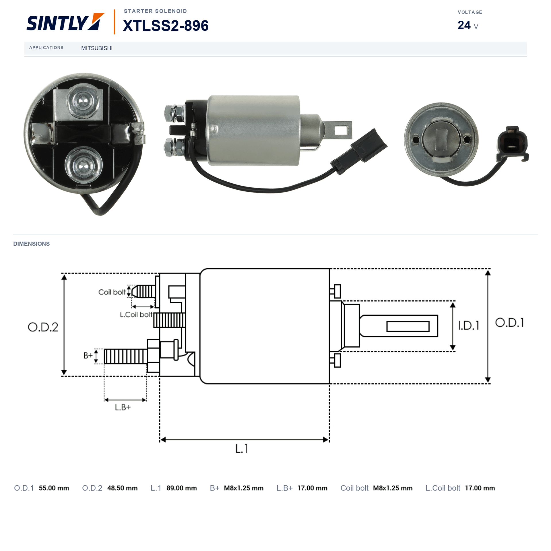 Starter Solenoid XTLSS2-896