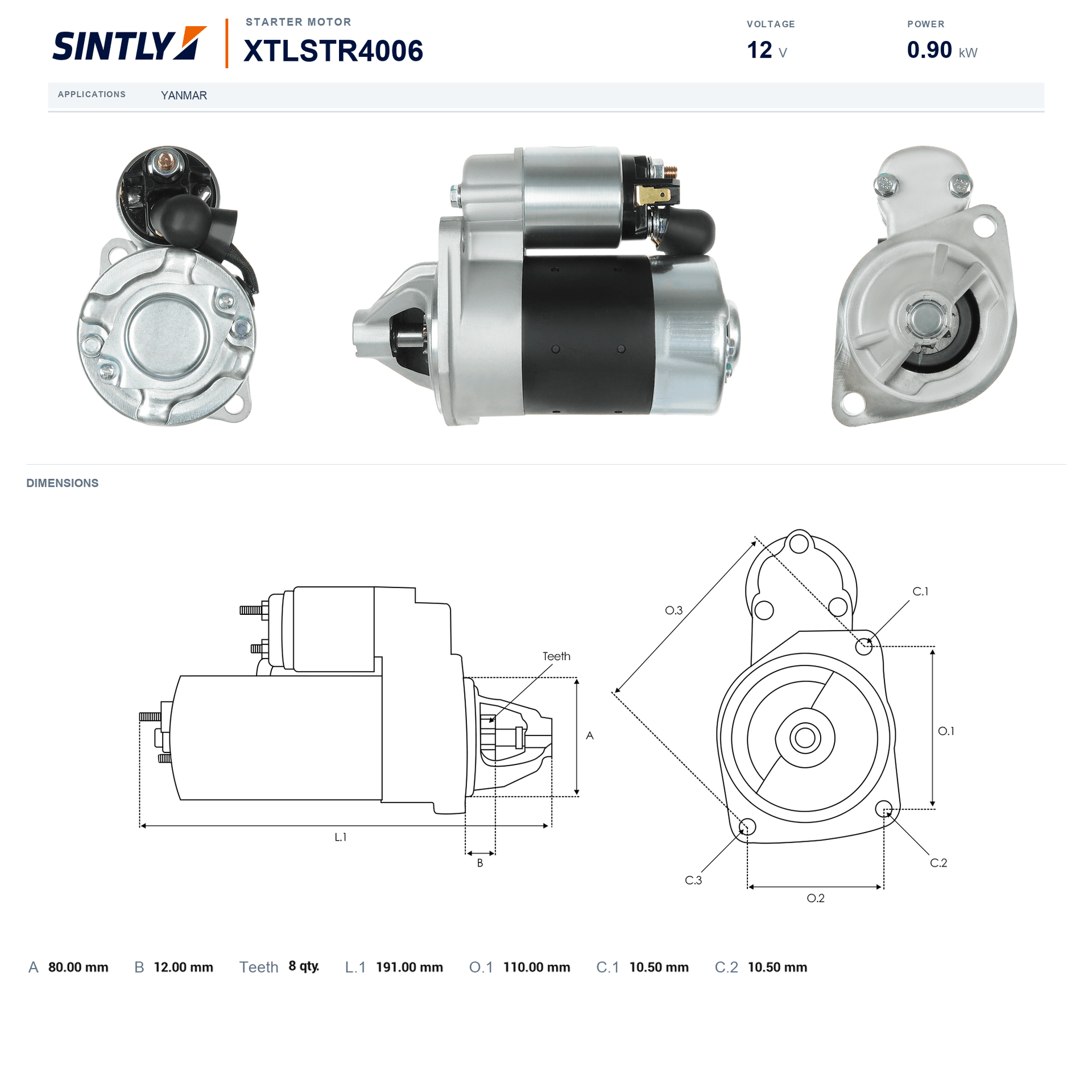 Starter XTLSTR4006
