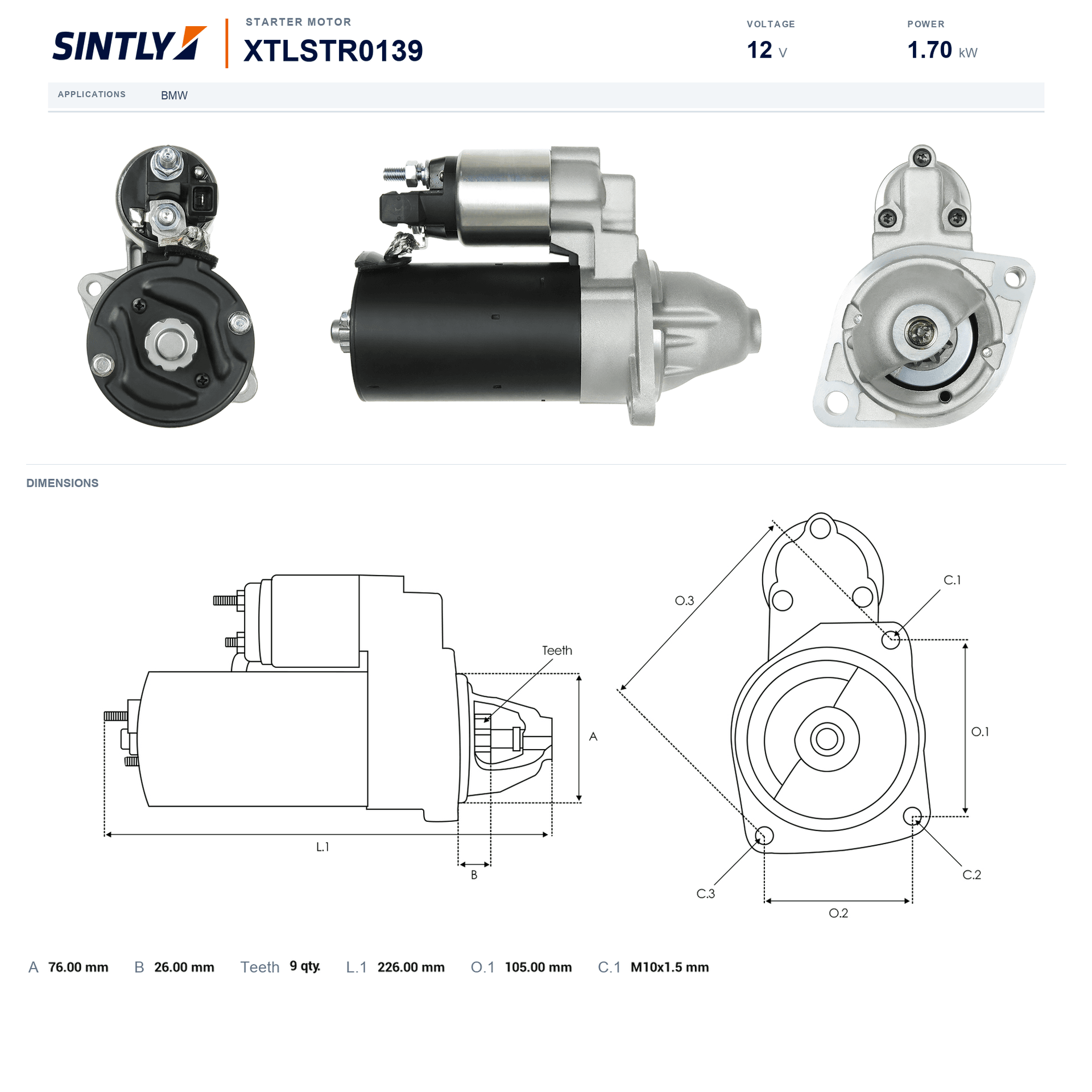 Starter XTLSTR0139