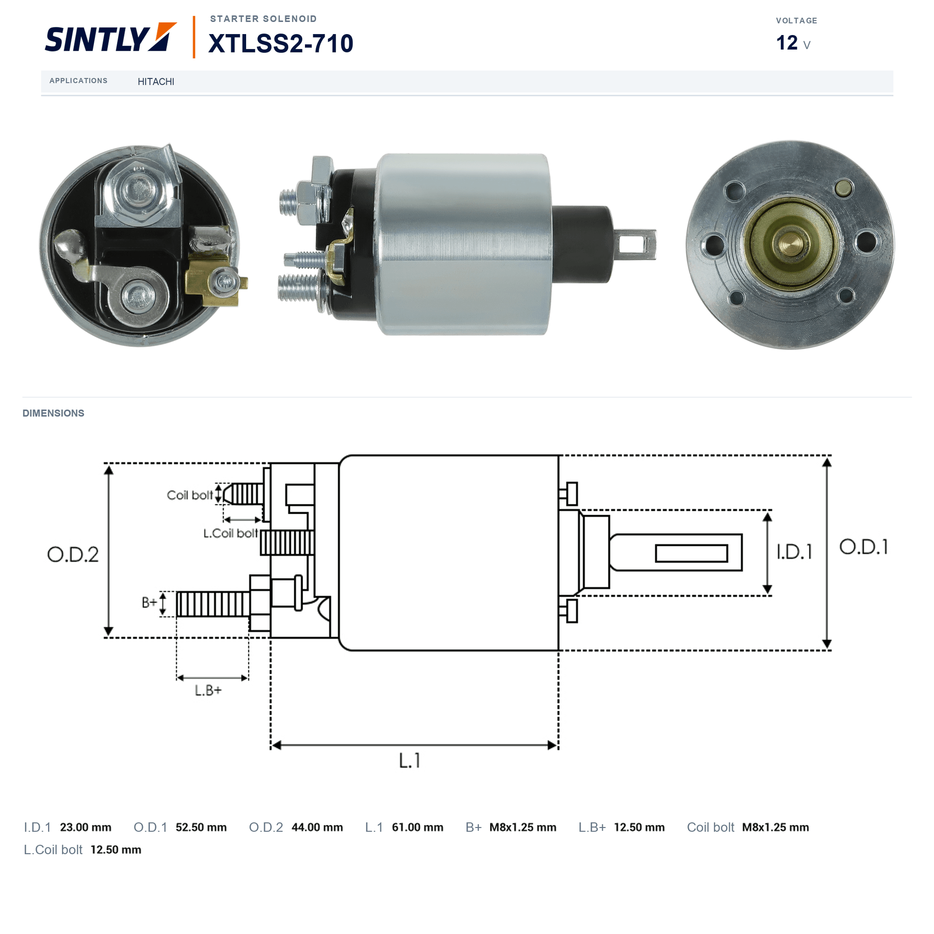 Starter Solenoid XTLSS2-710