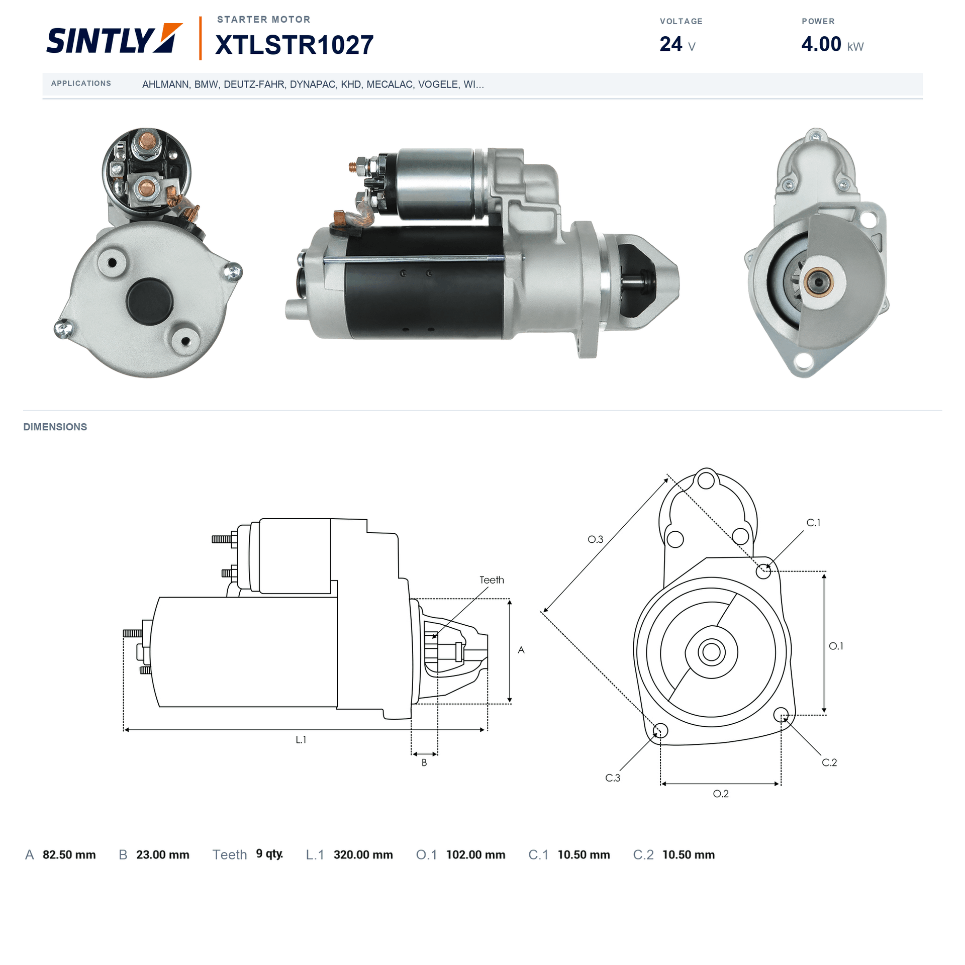 Starter XTLSTR1027
