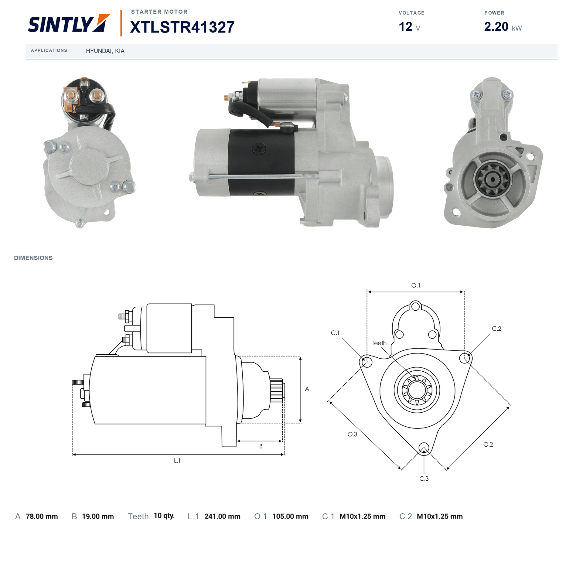 Starter XTLSTR41327