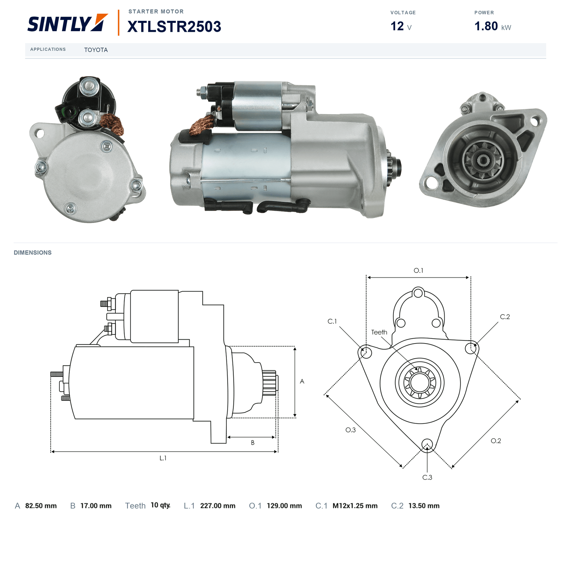 Starter XTLSTR2503