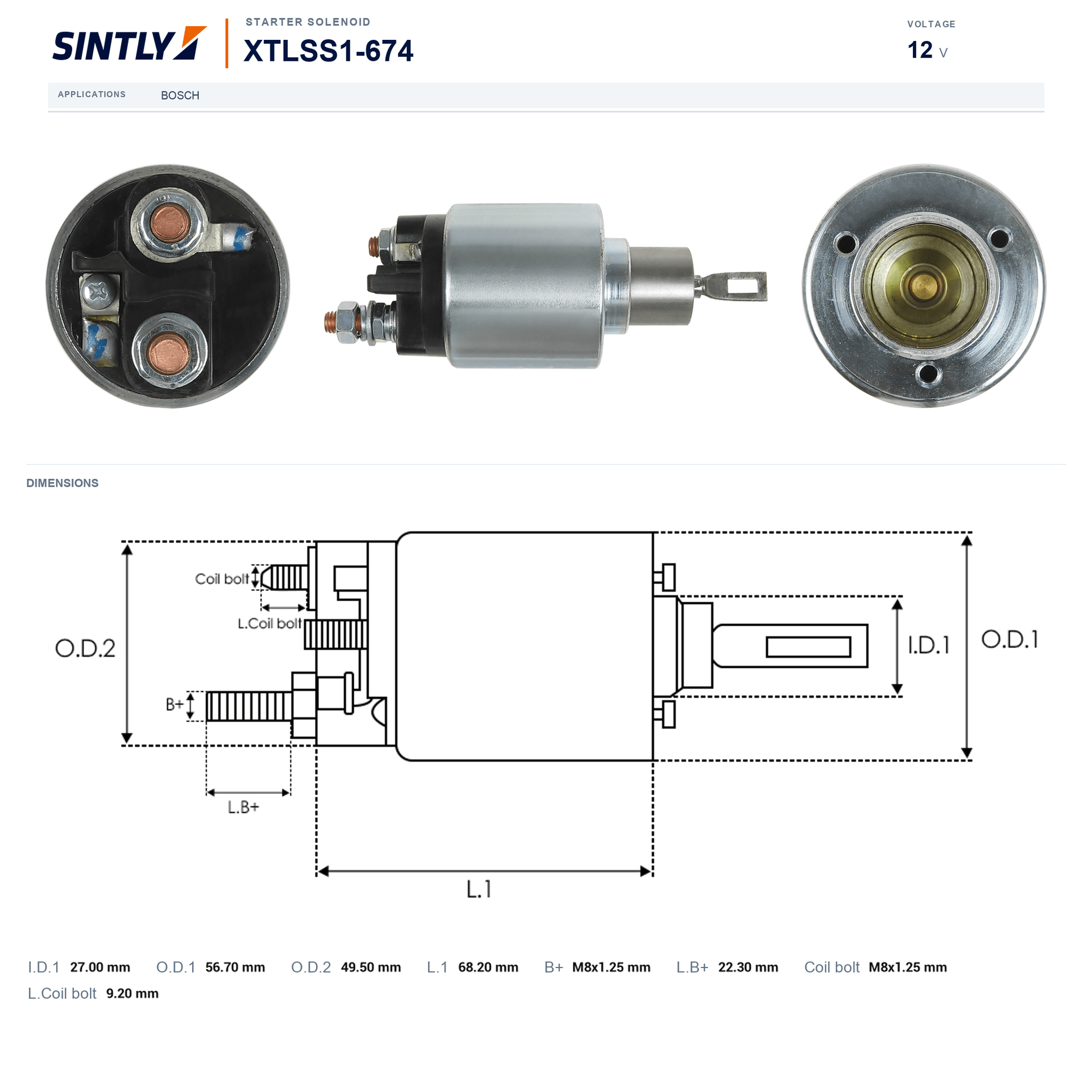Starter Solenoid XTLSS1-674