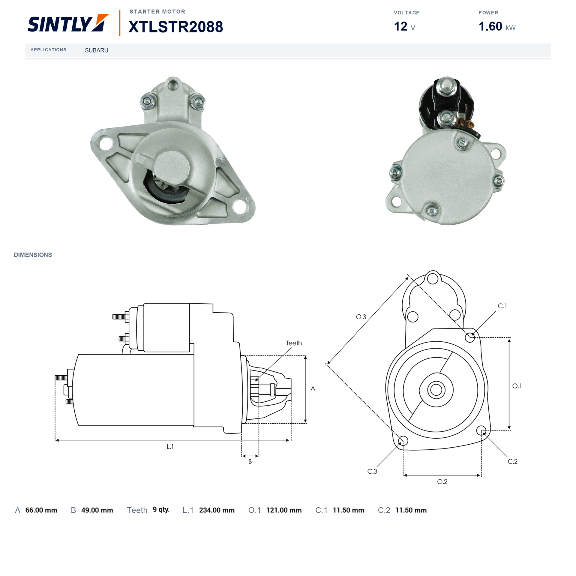 Starter XTLSTR2088