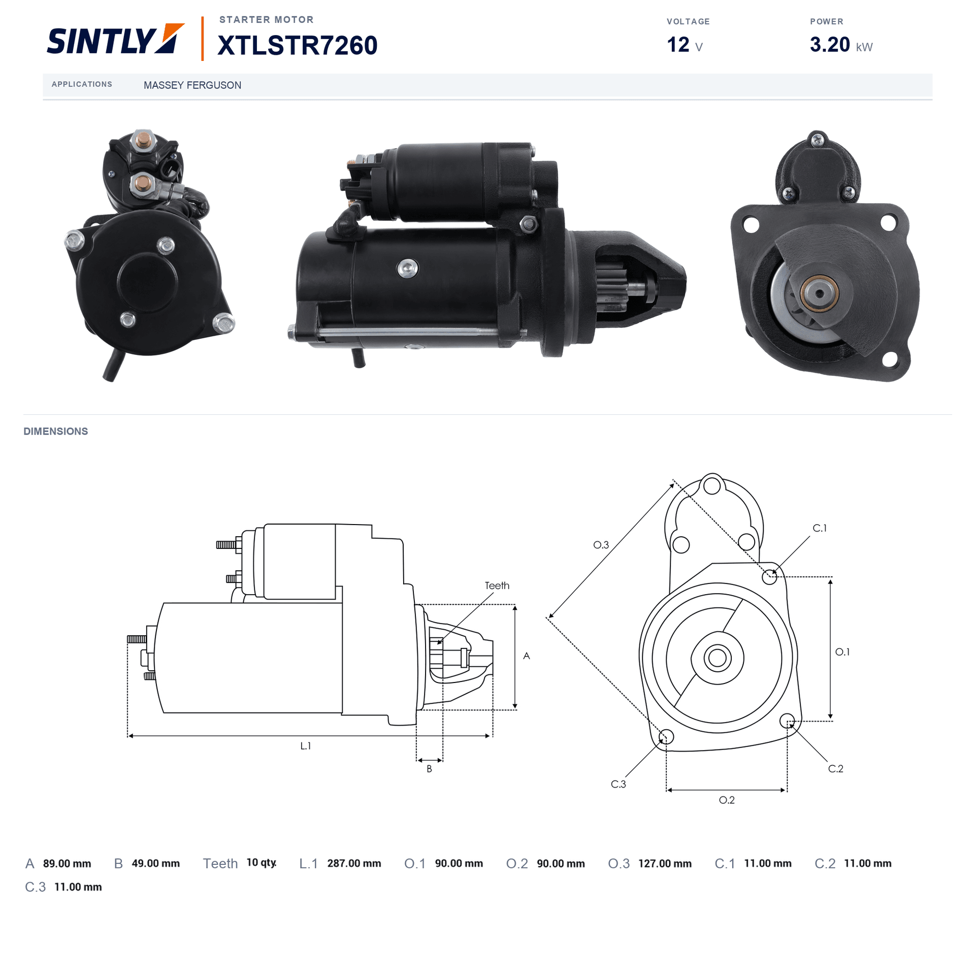 Starter XTLSTR7260