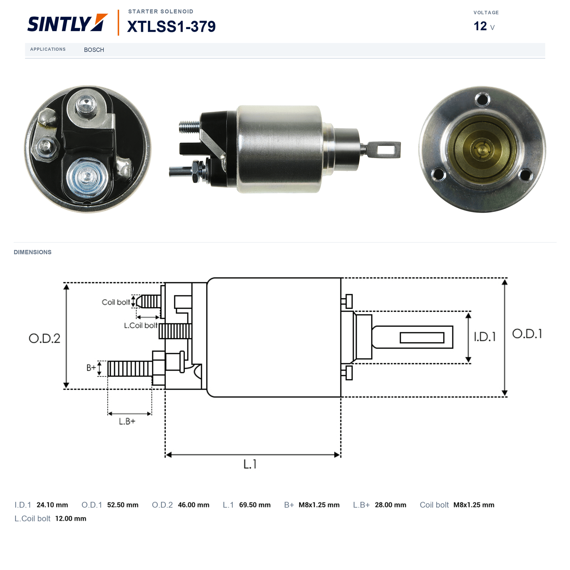 Starter Solenoid XTLSS1-379