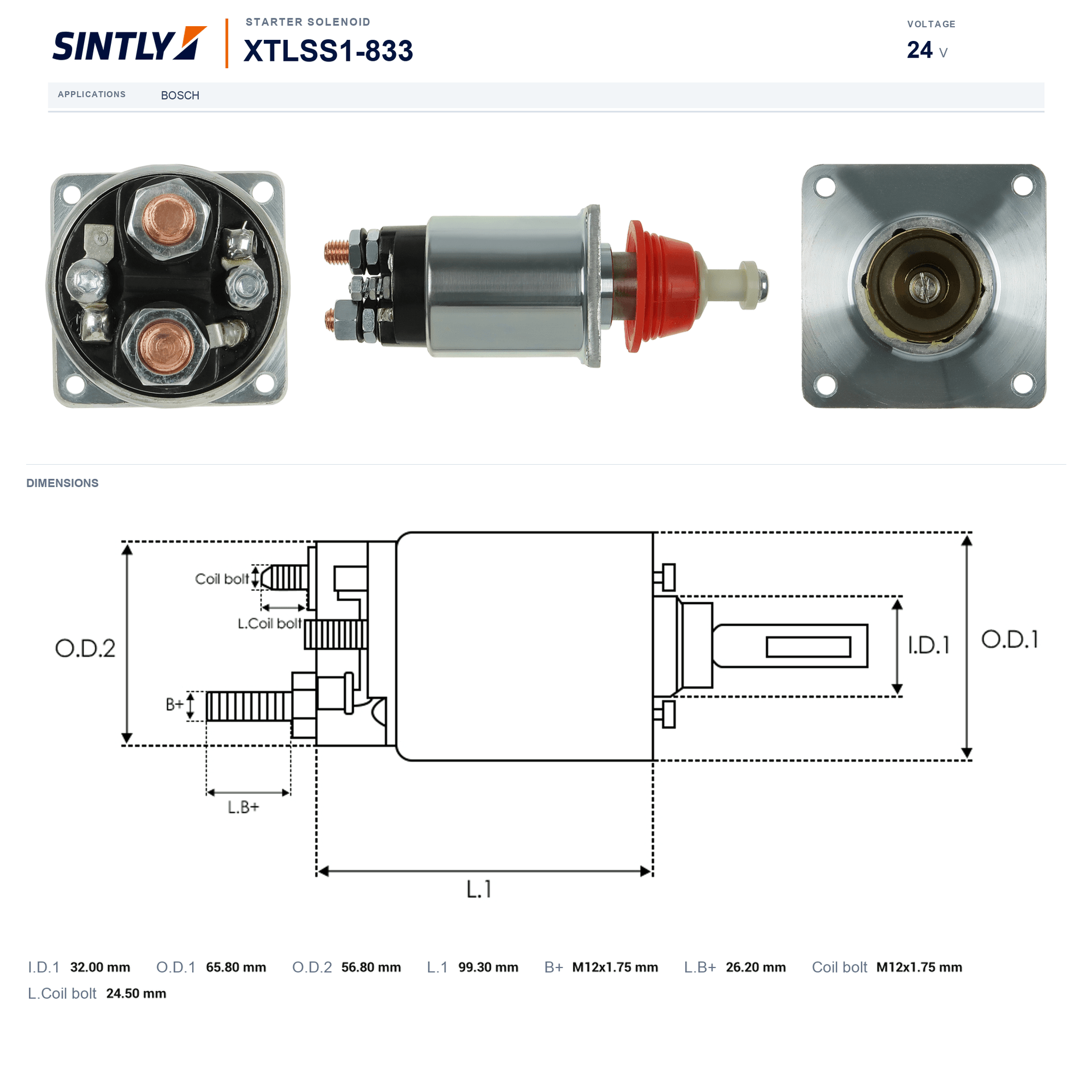 Starter Solenoid XTLSS1-833