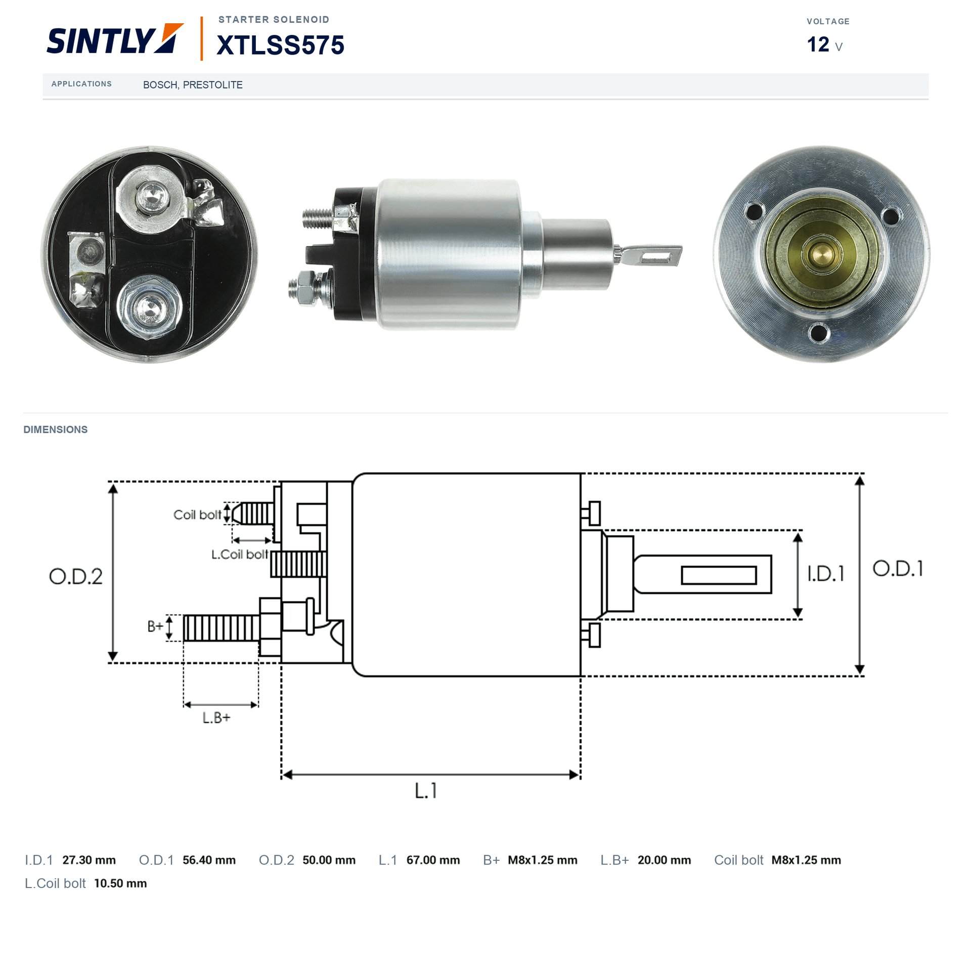 Starter Solenoid XTLSS575