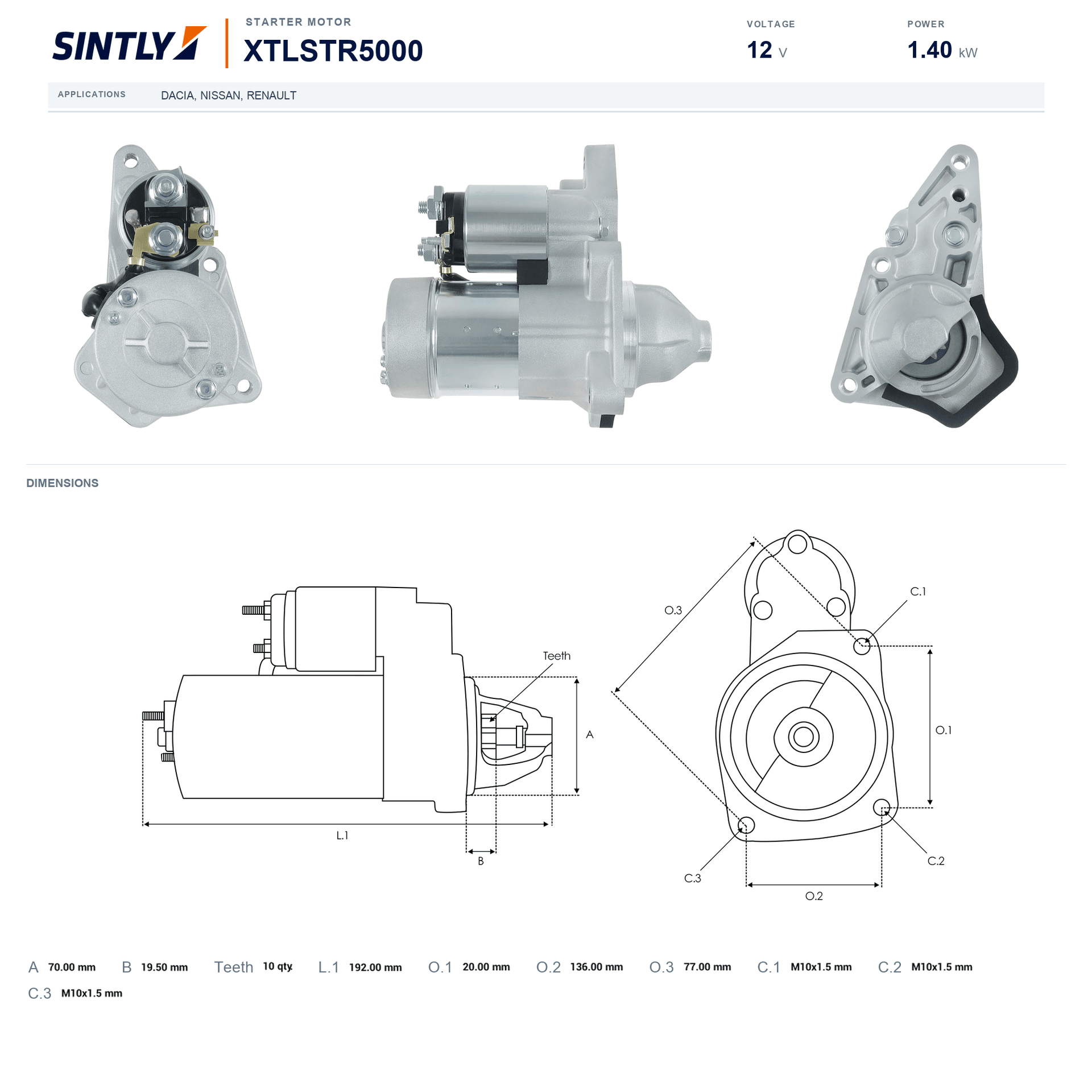 Starter XTLSTR5000