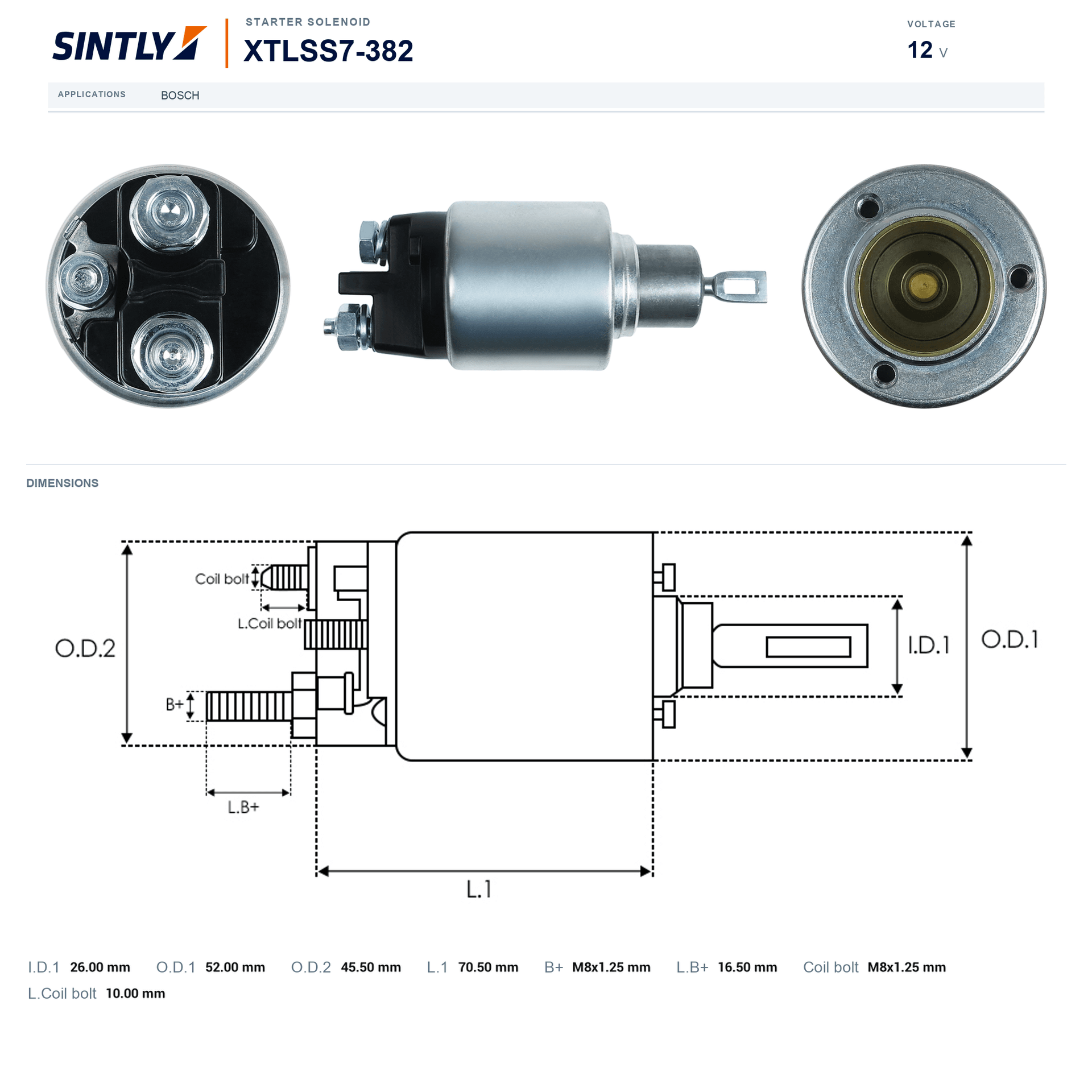 Starter Solenoid XTLSS7-382