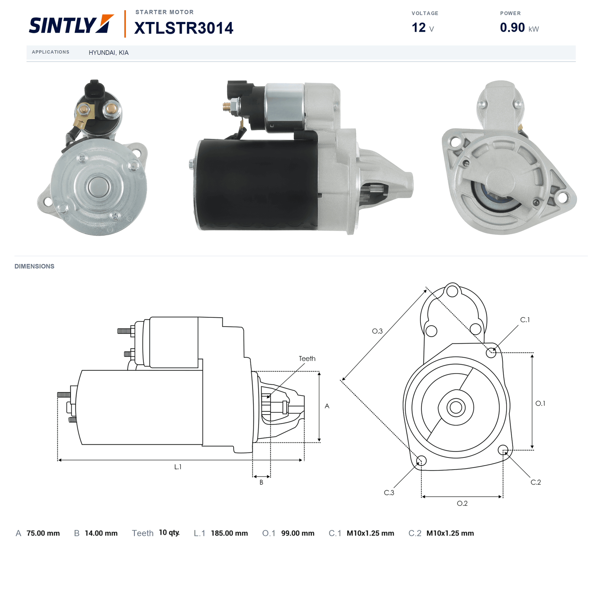Starter XTLSTR3014