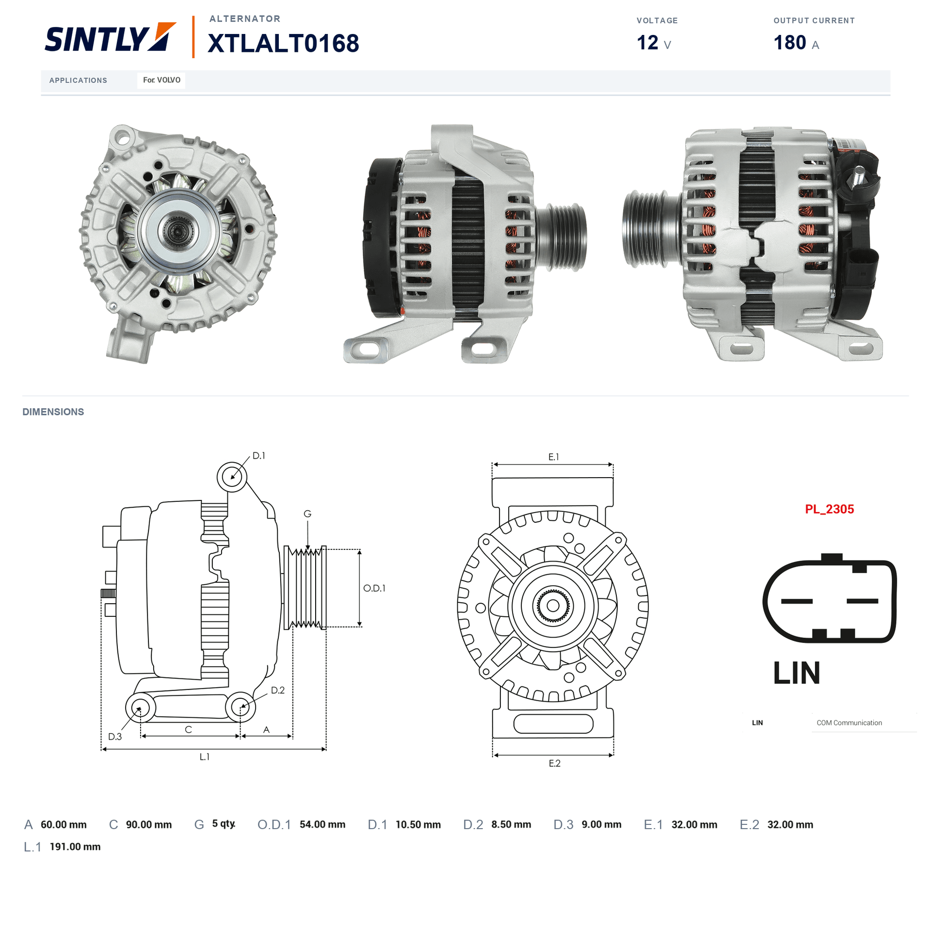 Alternator XTLALT0168
