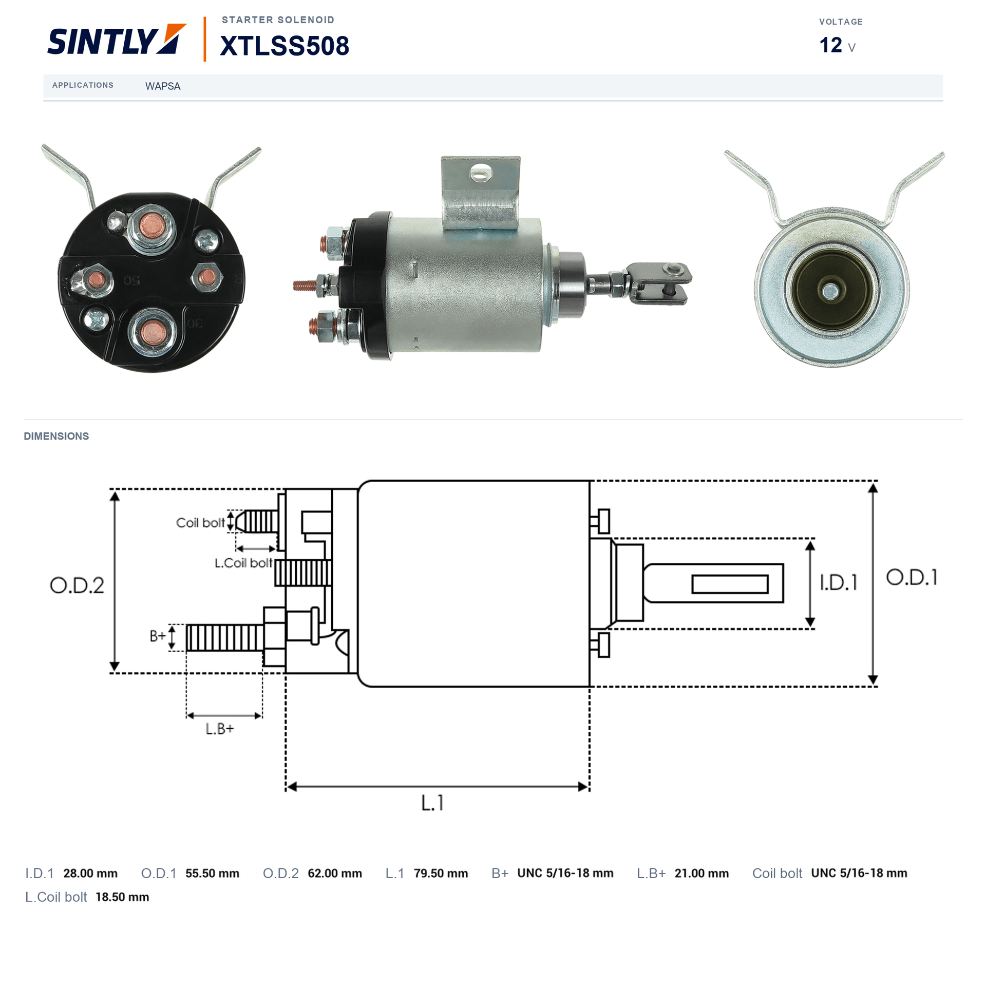 Starter Solenoid XTLSS508