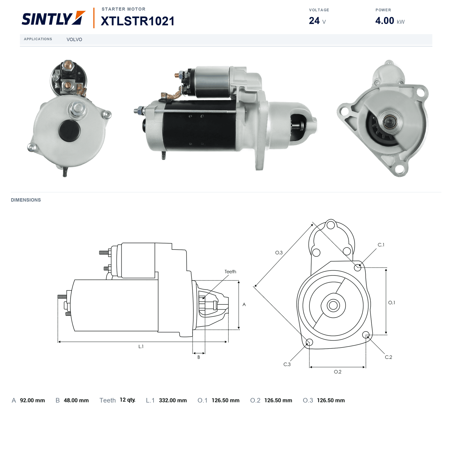 Starter XTLSTR1021