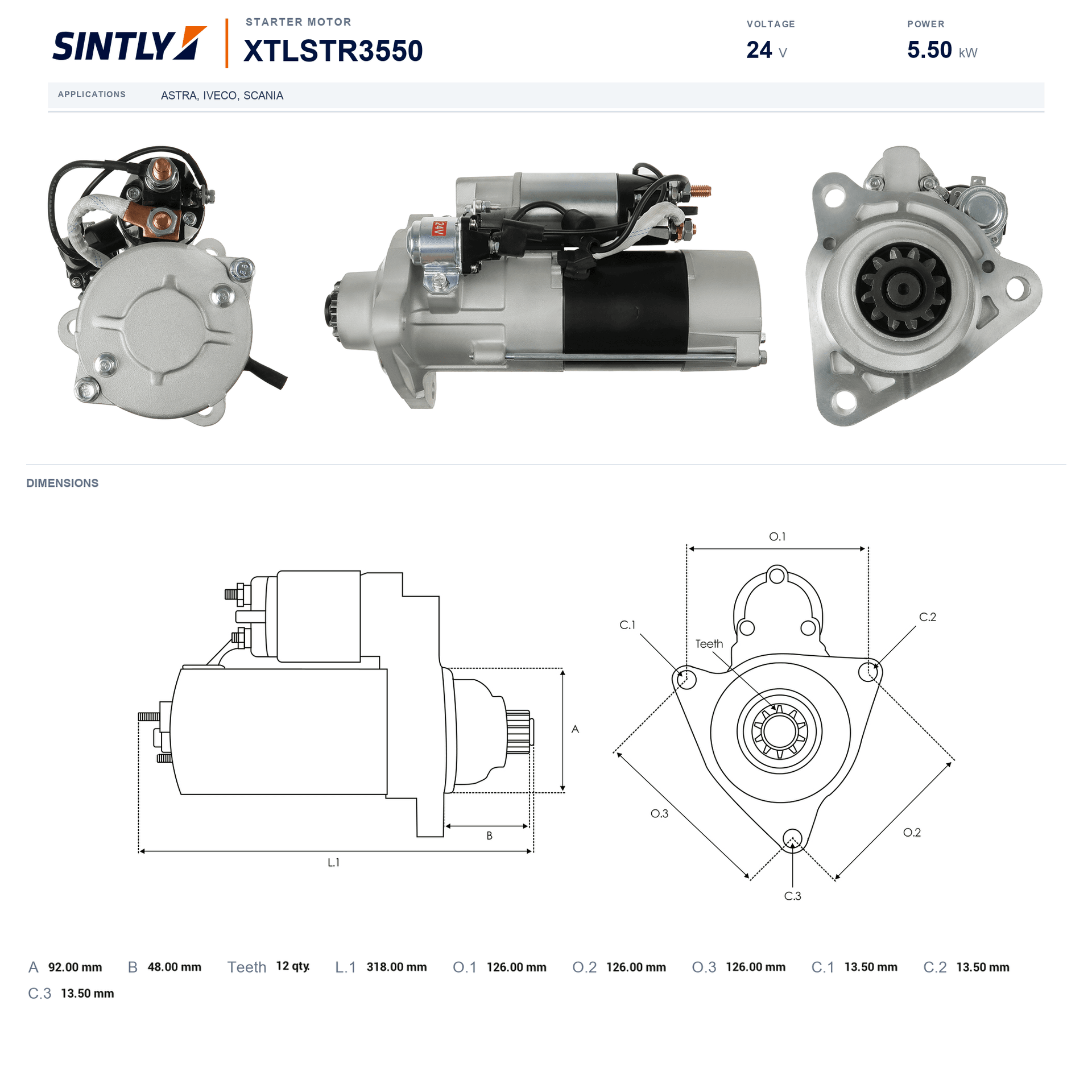 Starter XTLSTR3550