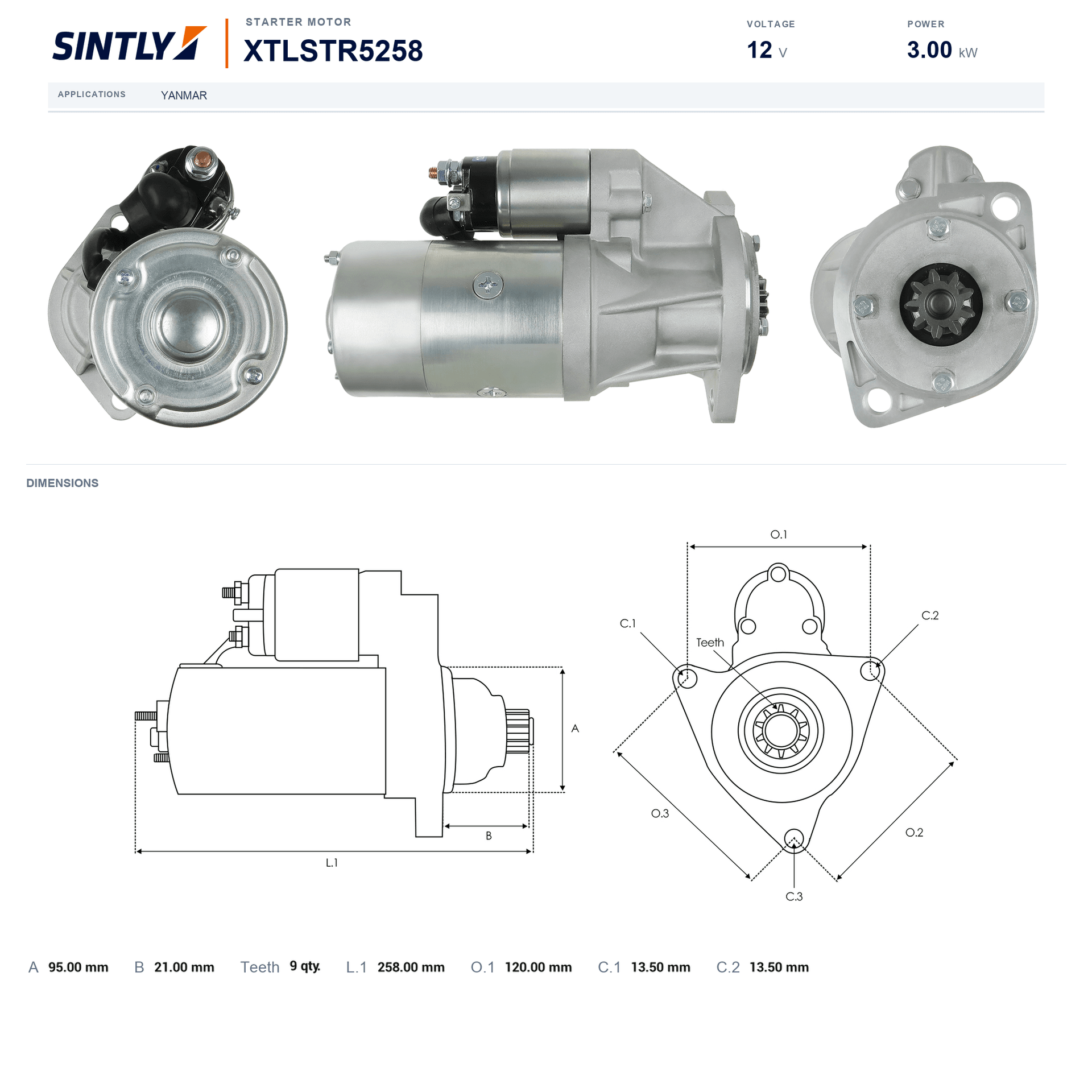 Starter XTLSTR5258
