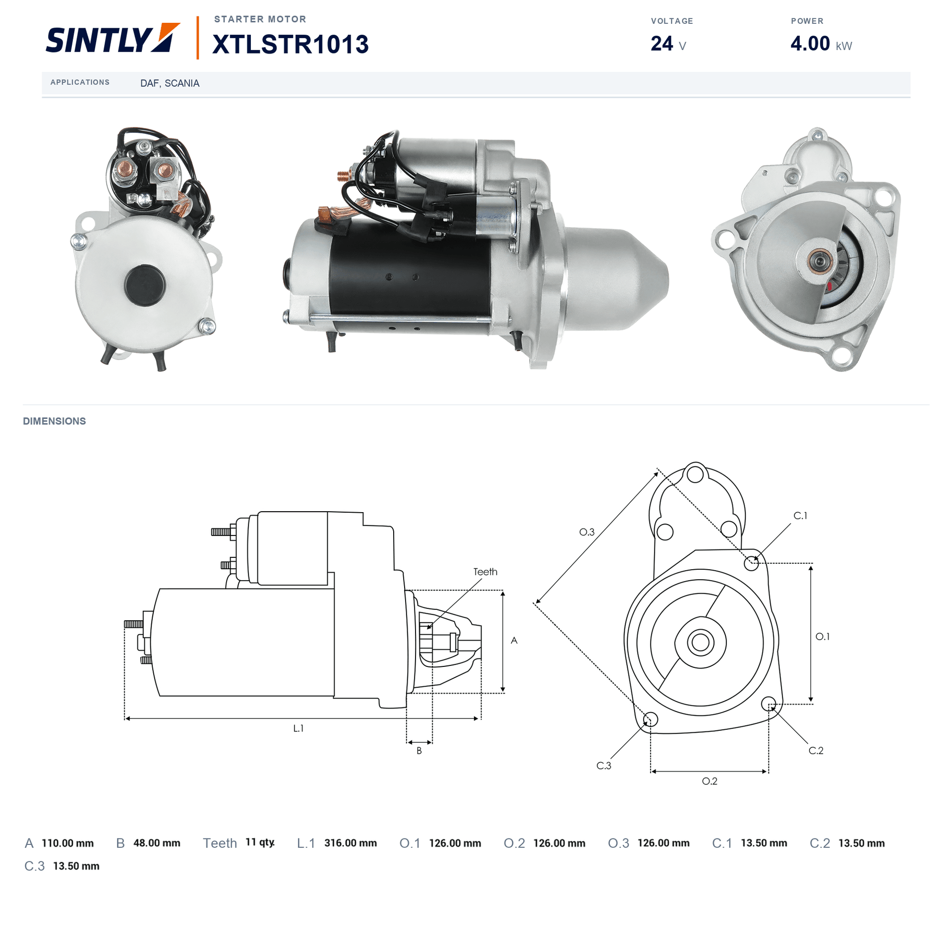 Starter XTLSTR1013