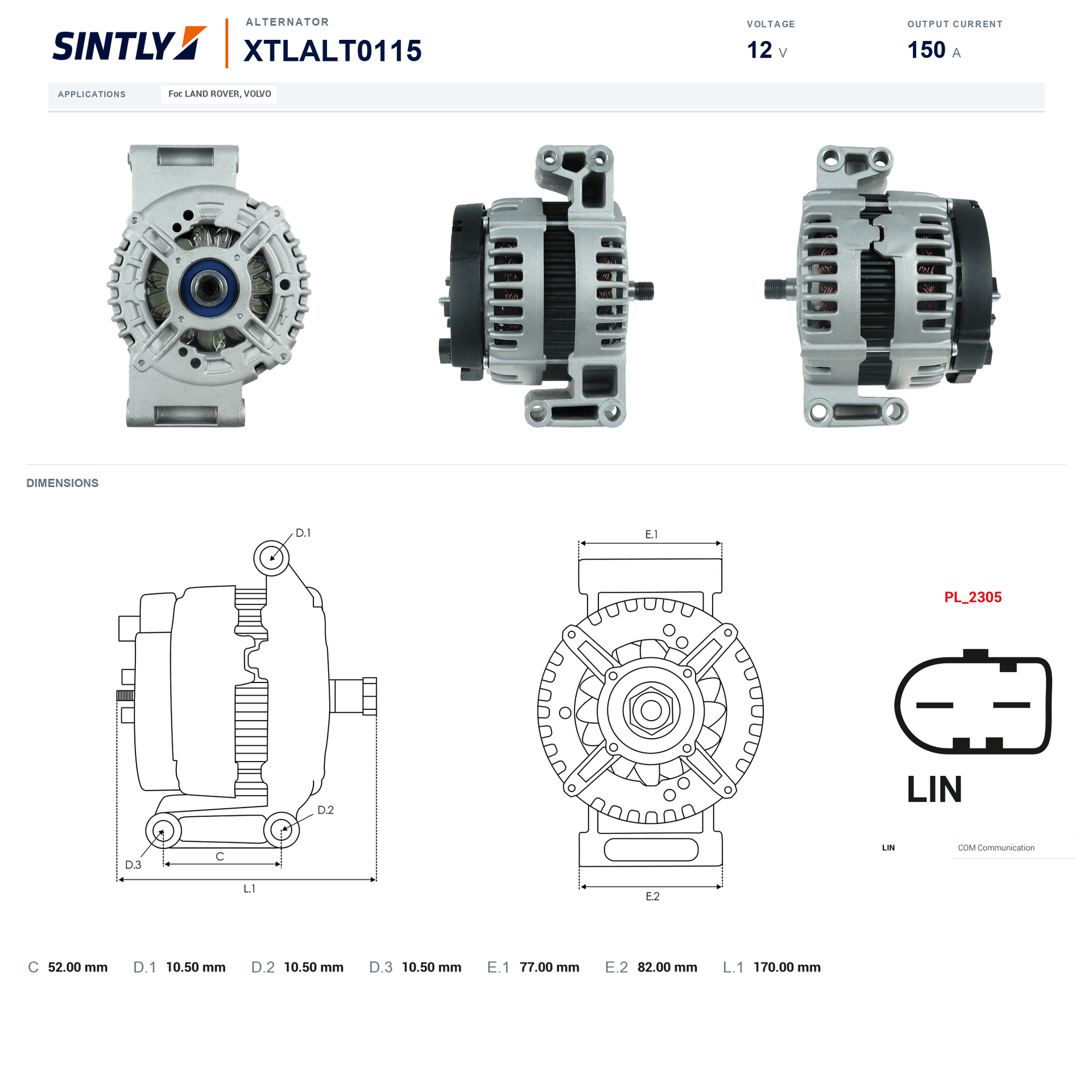 Alternator XTLALT0115