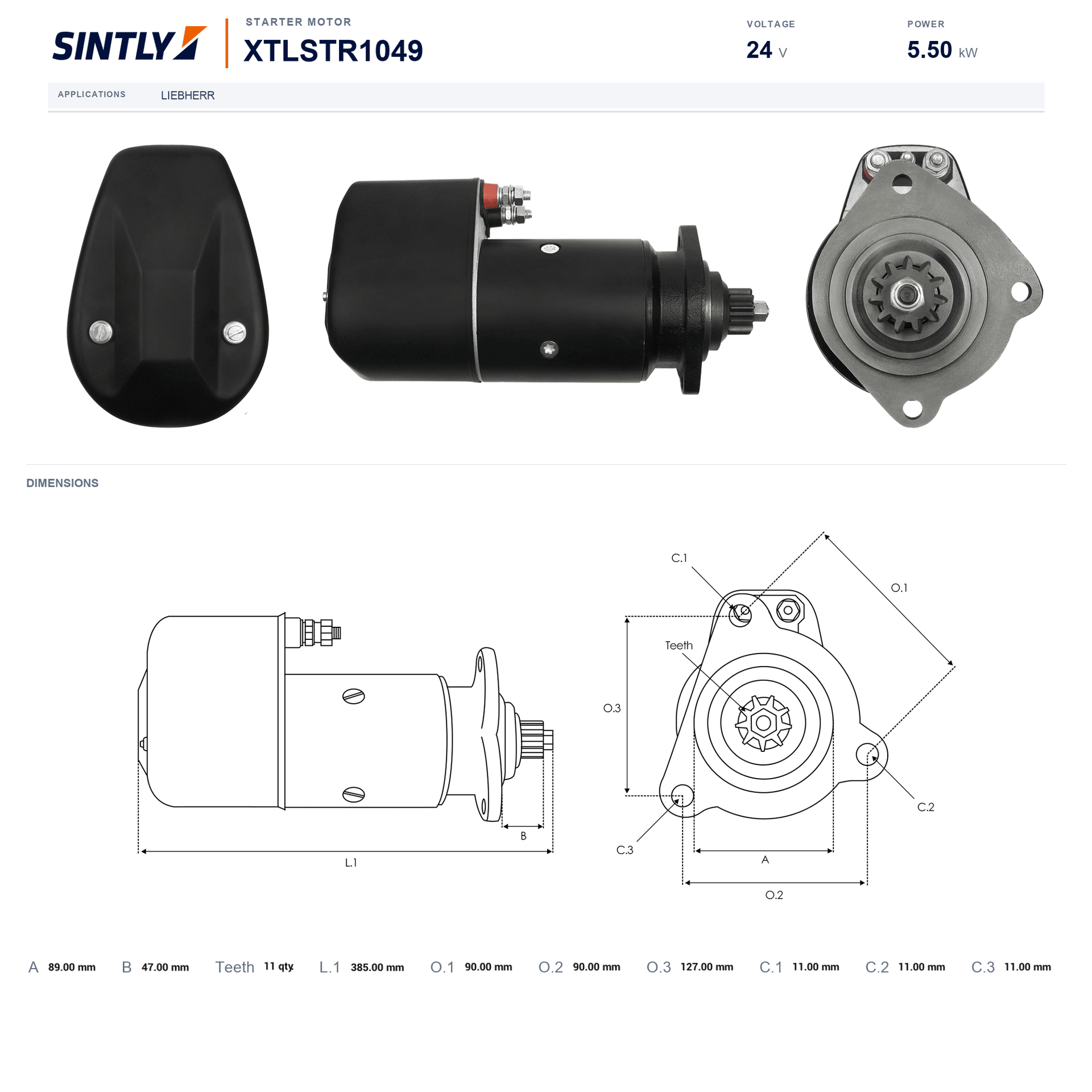 Starter XTLSTR1049