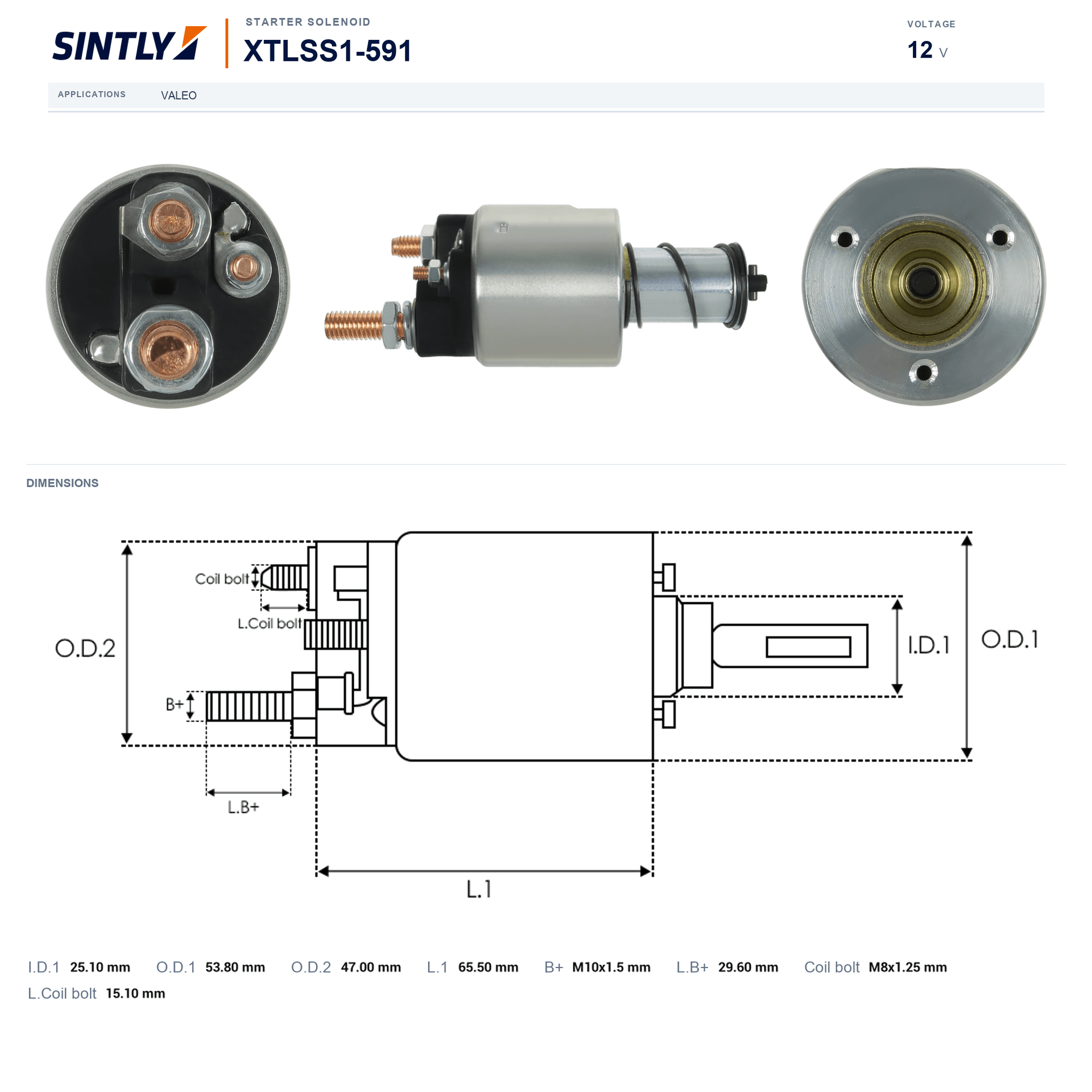 Starter Solenoid XTLSS1-591