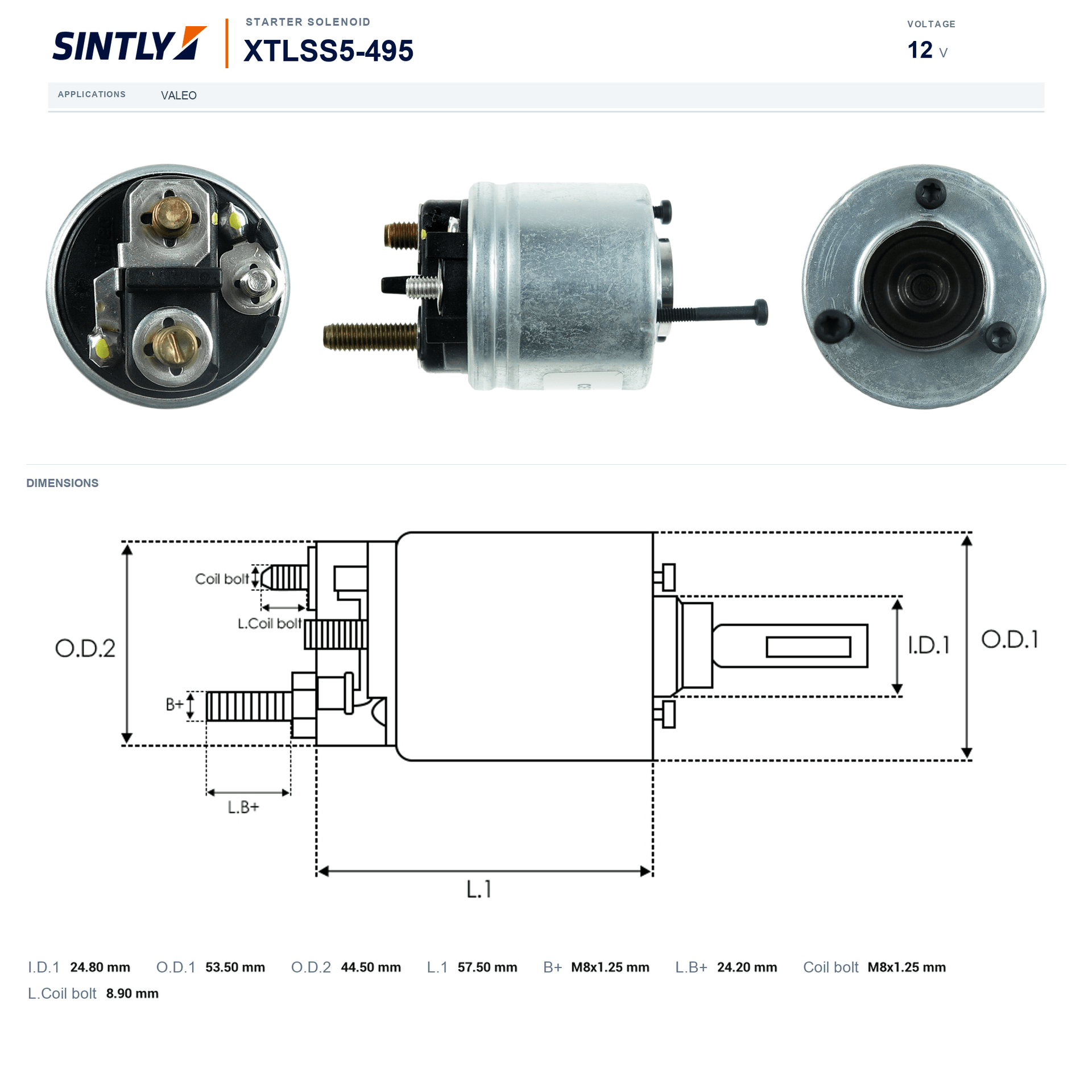 Starter Solenoid XTLSS5-495