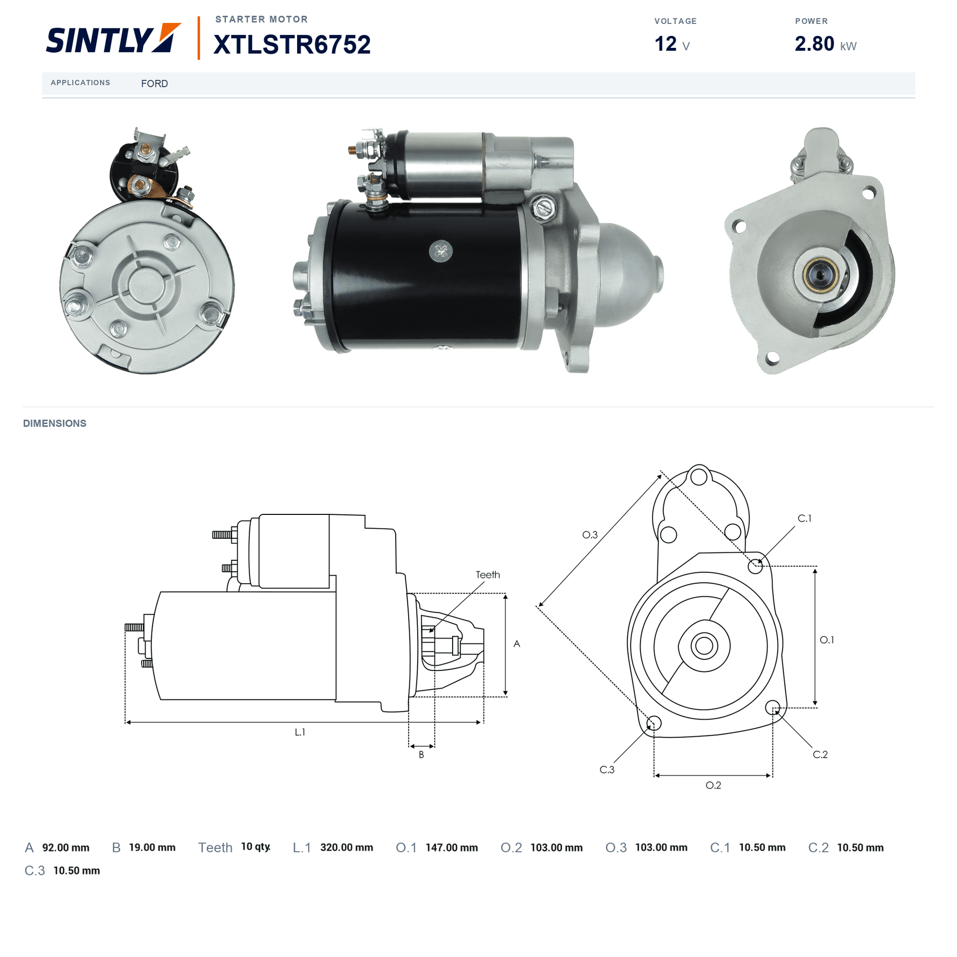Starter XTLSTR6752