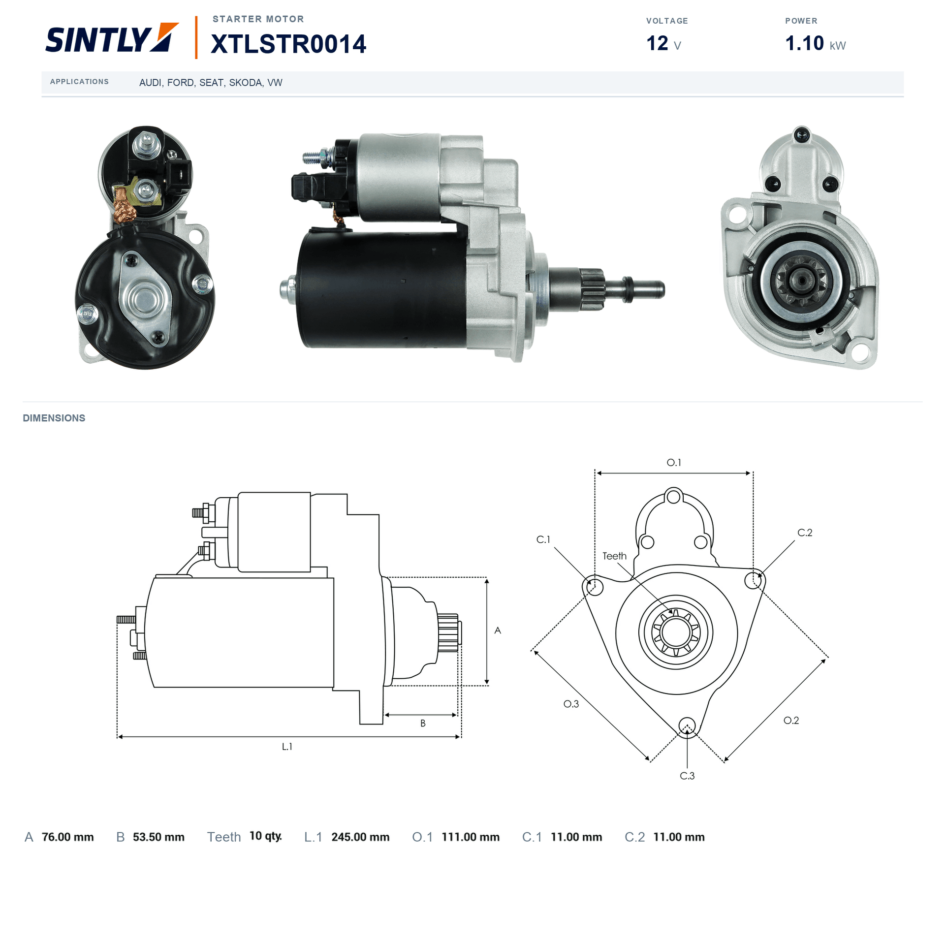 Starter XTLSTR0014