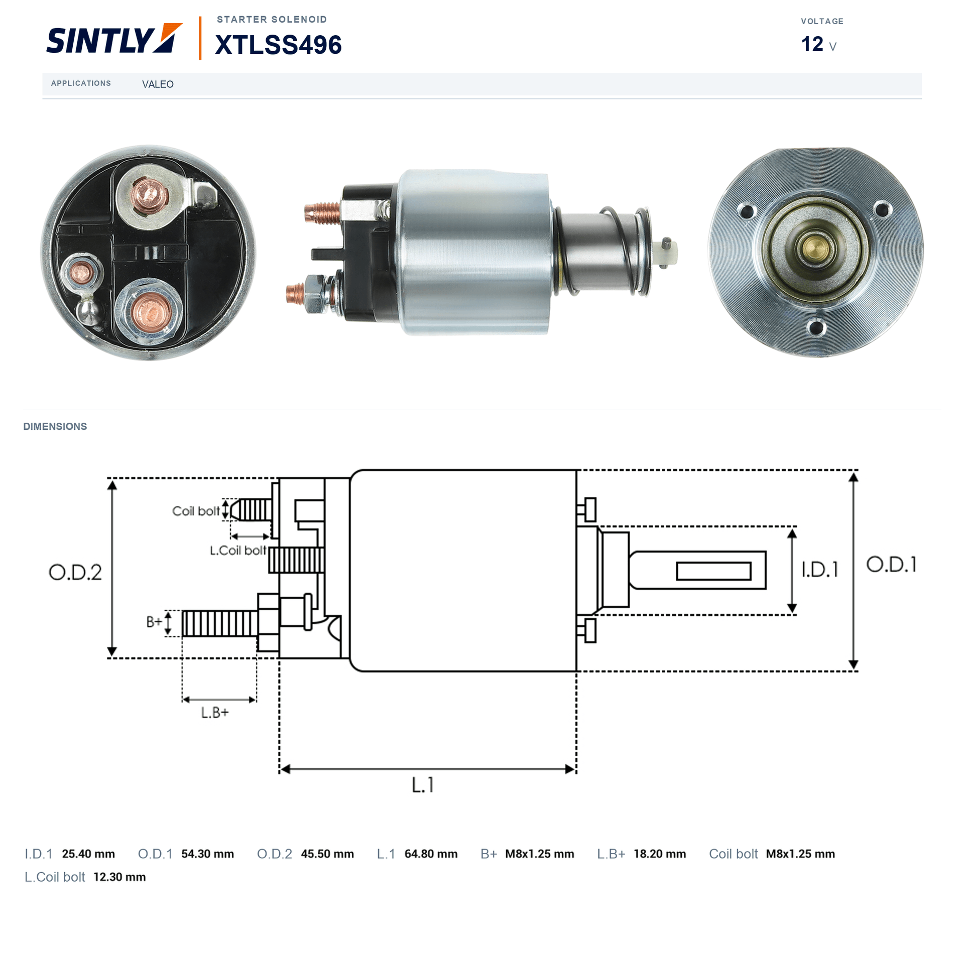 Starter Solenoid XTLSS496