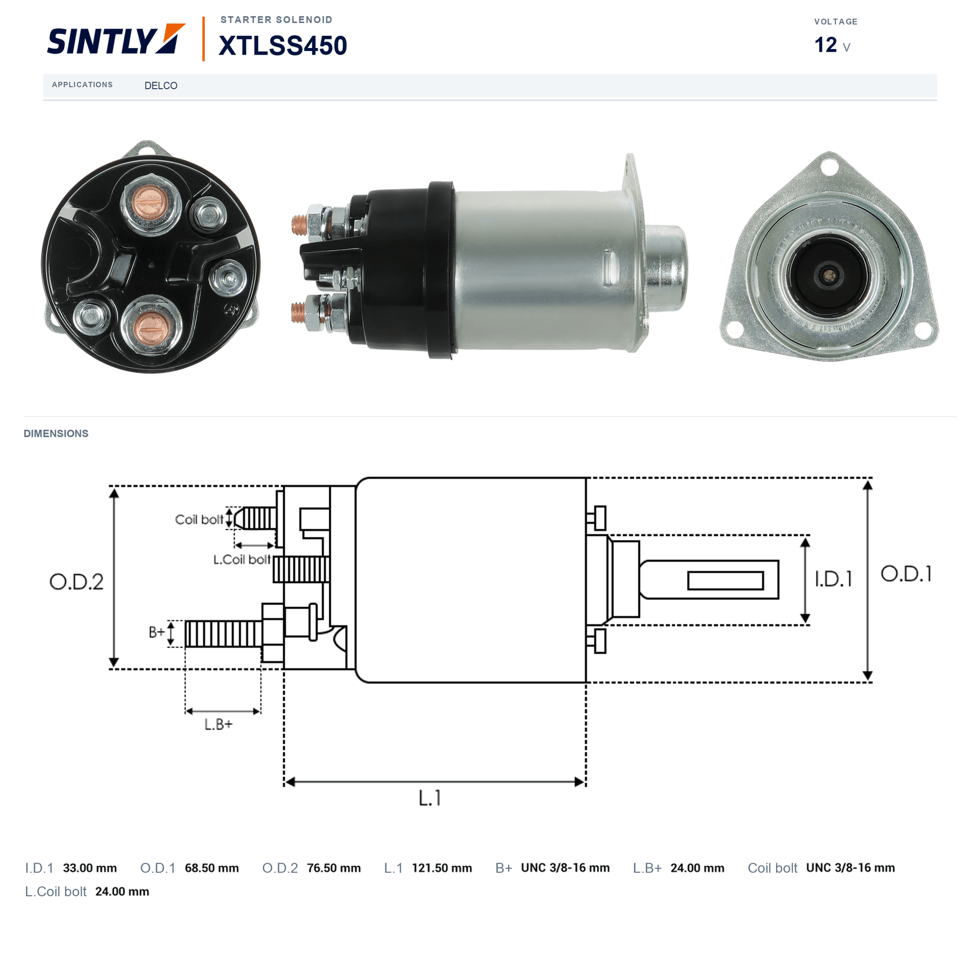Starter Solenoid XTLSS450