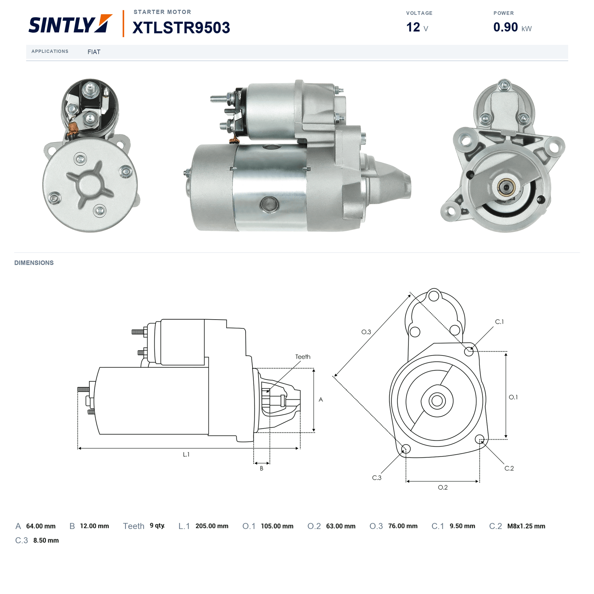 Starter XTLSTR9503