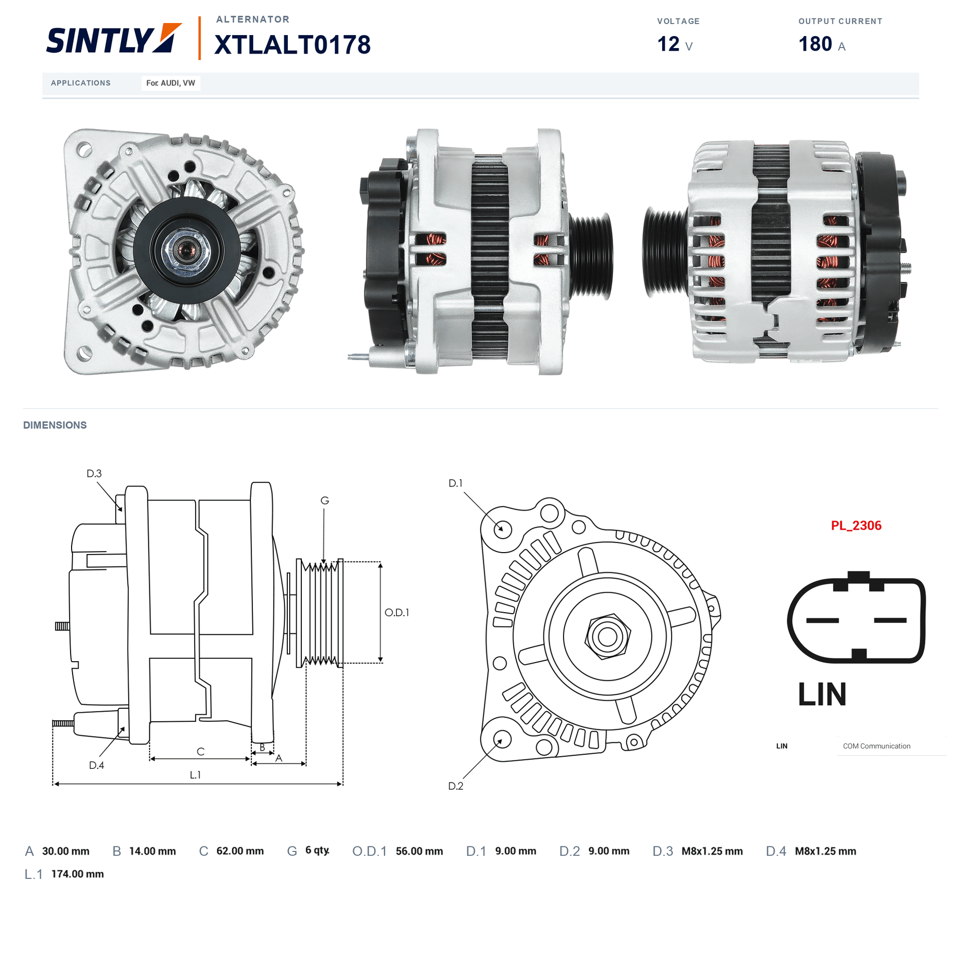 Alternator XTLALT0178
