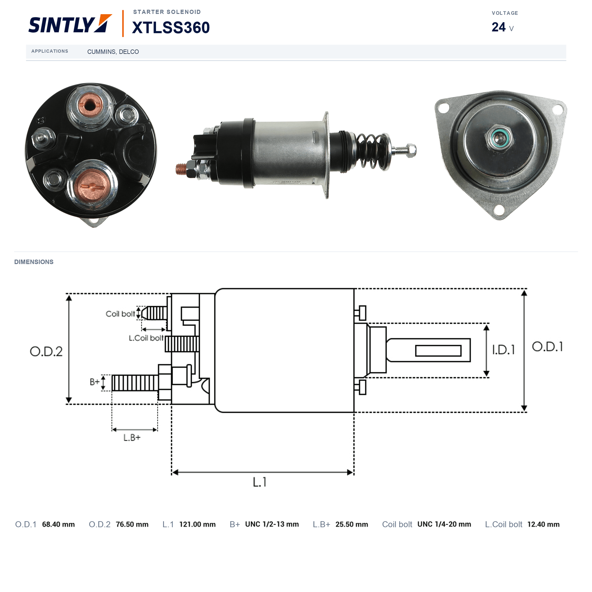 Starter Solenoid XTLSS360
