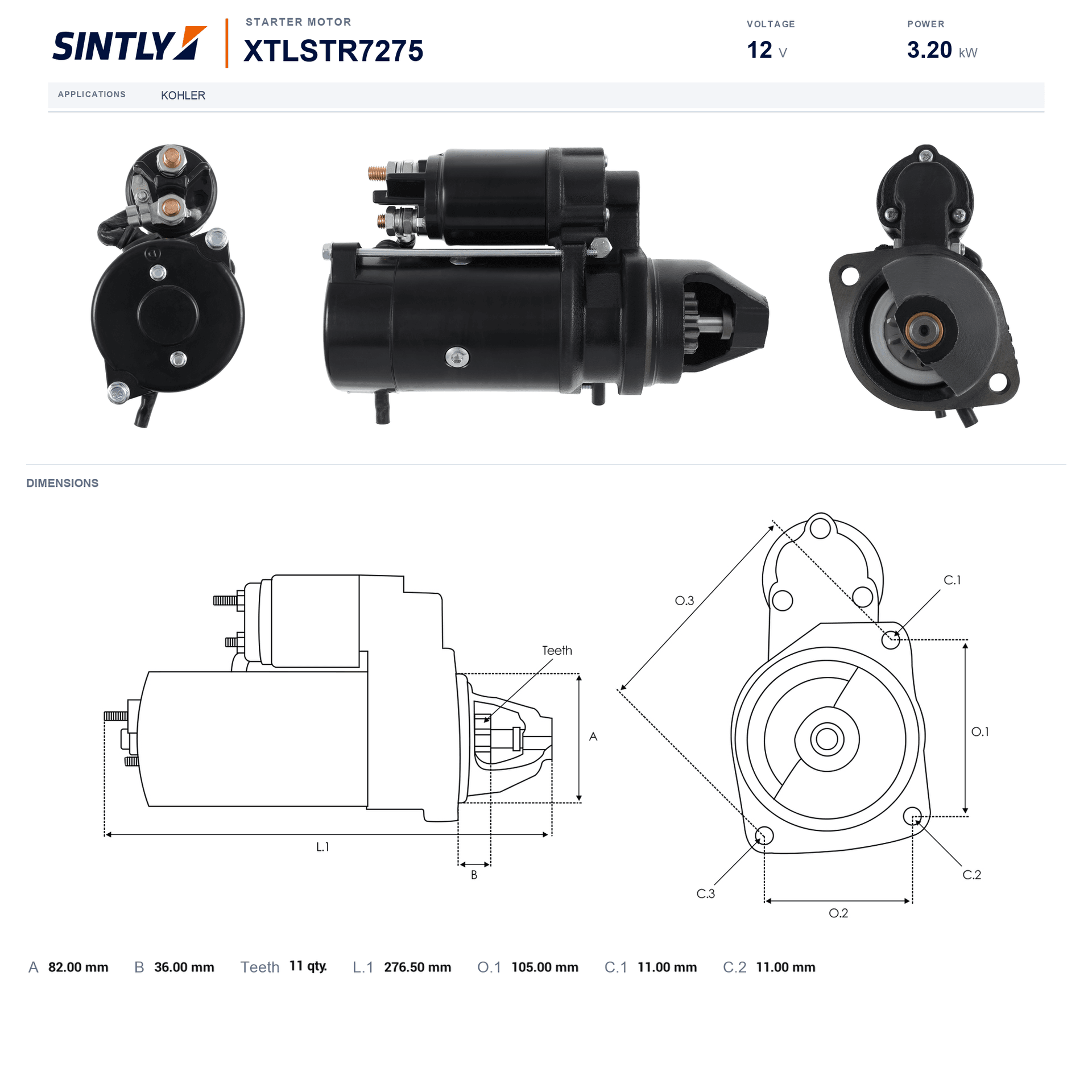 Starter XTLSTR7275