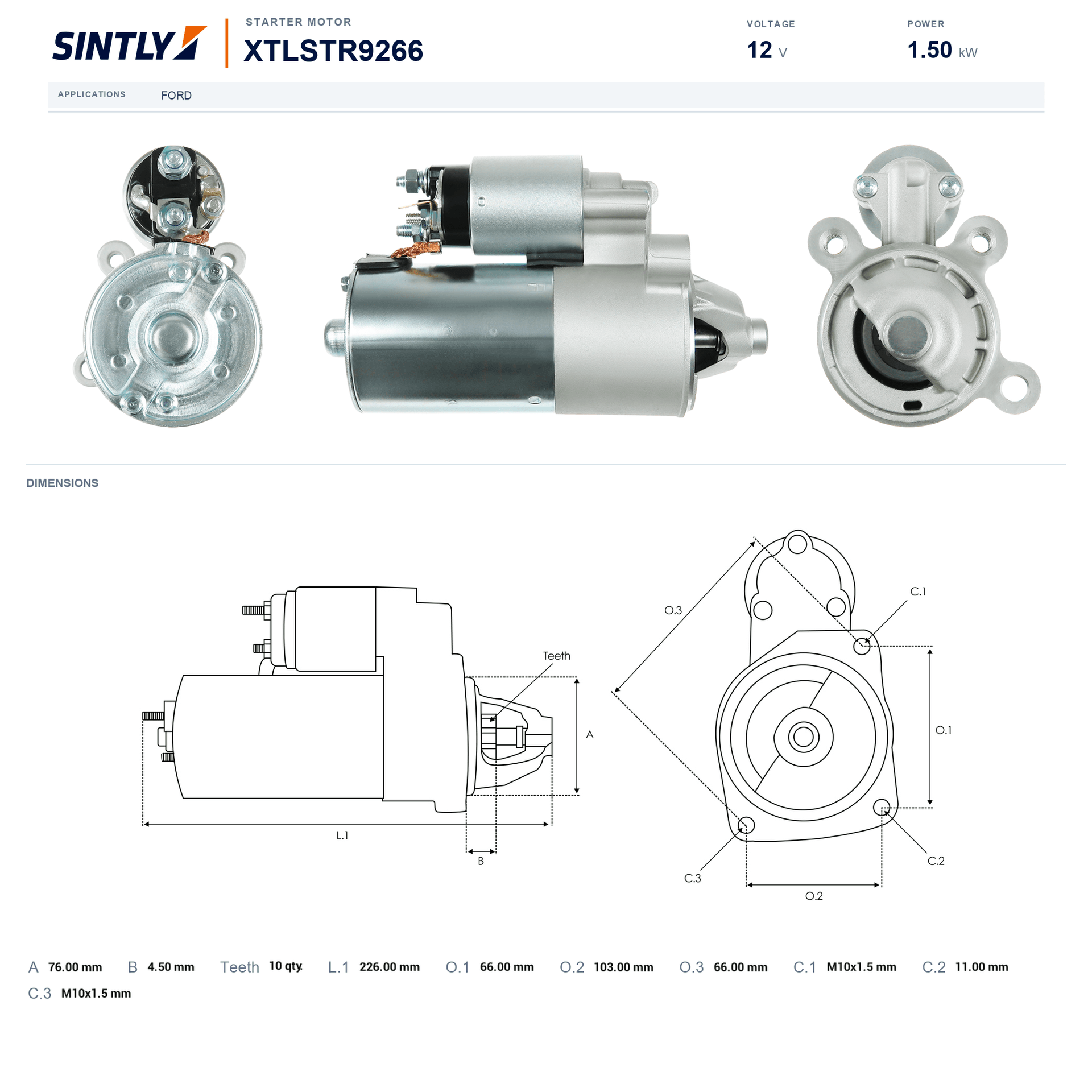 Starter XTLSTR9266