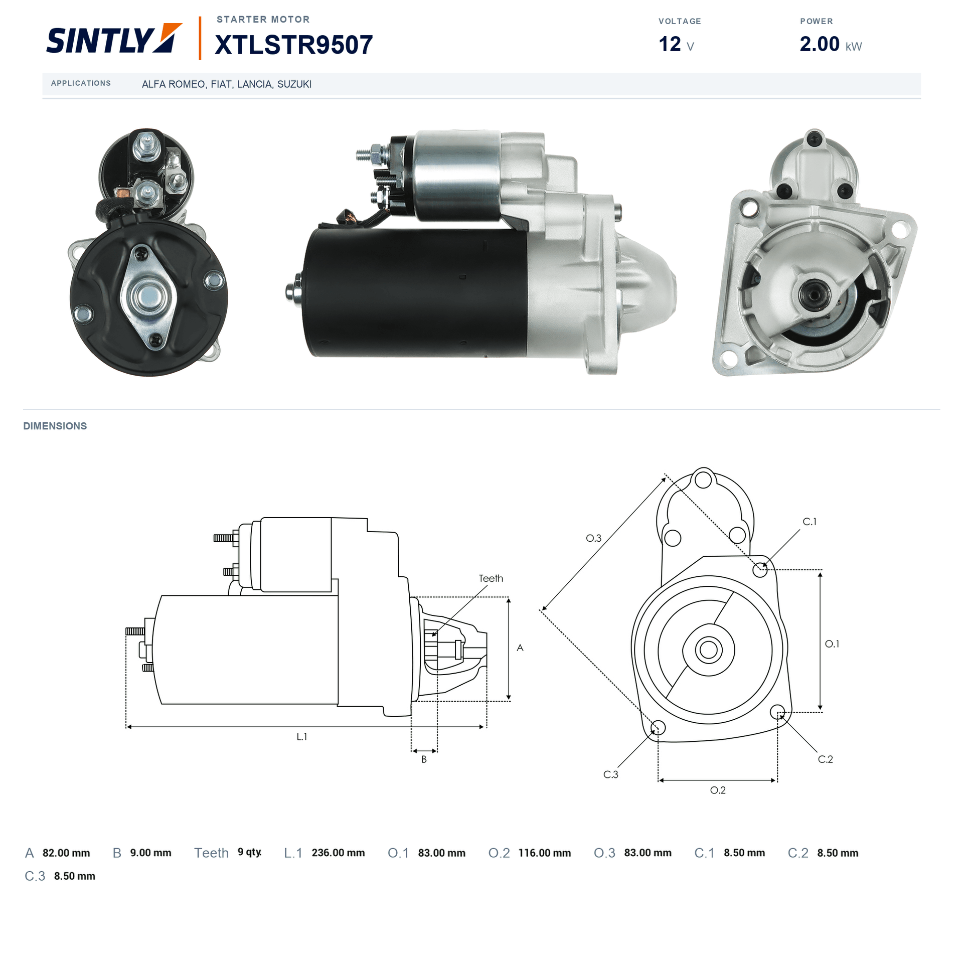 Starter XTLSTR9507