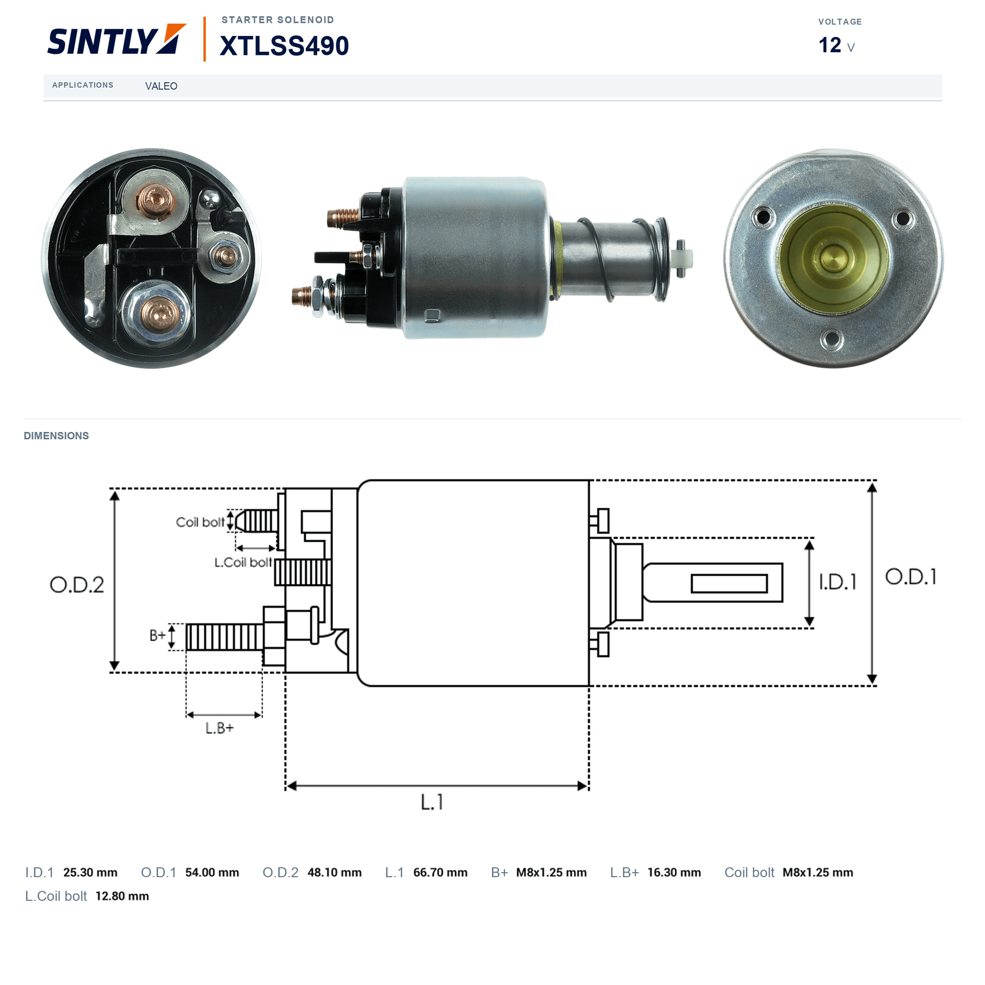 Solenoide de arranque XTLSS490