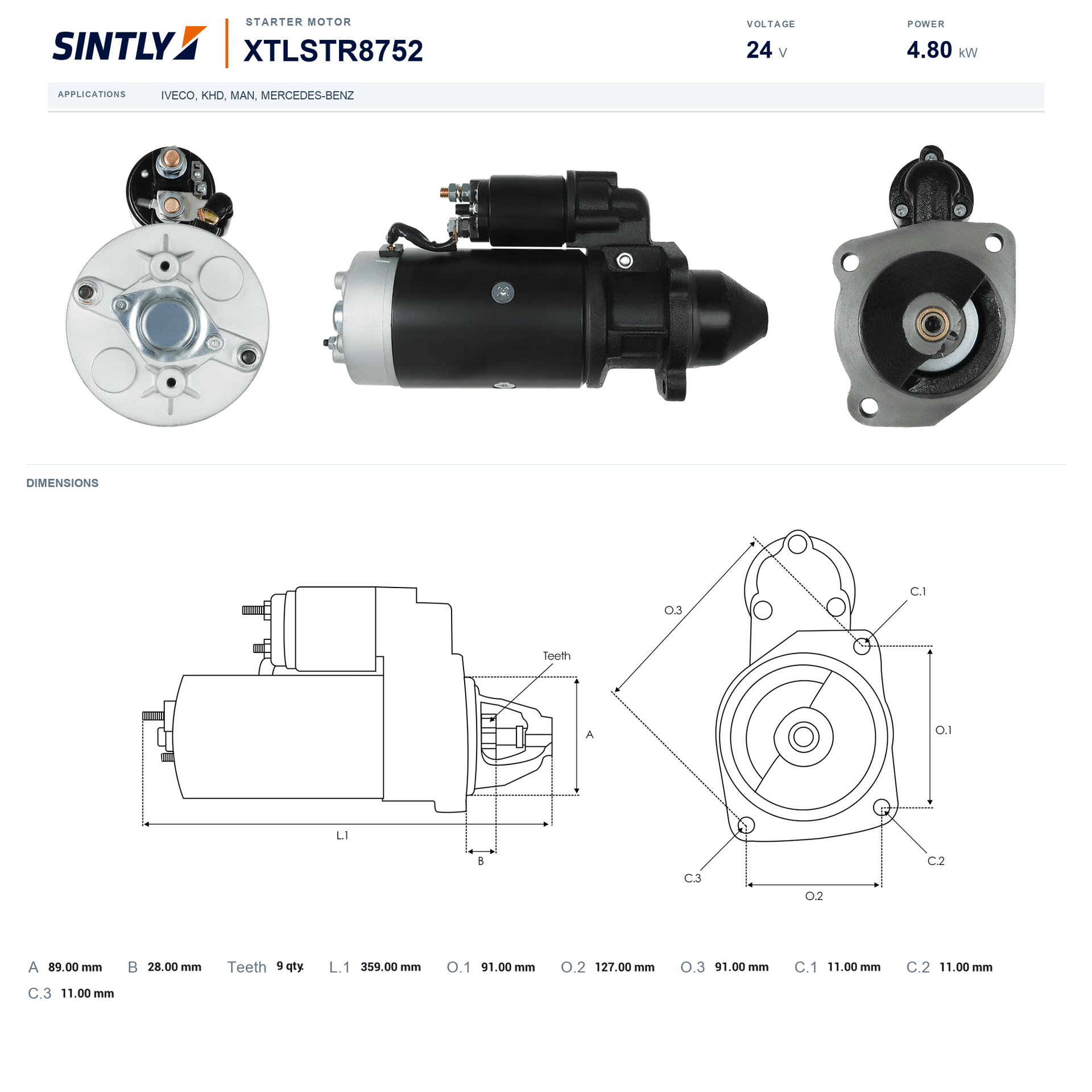 Starter XTLSTR8752