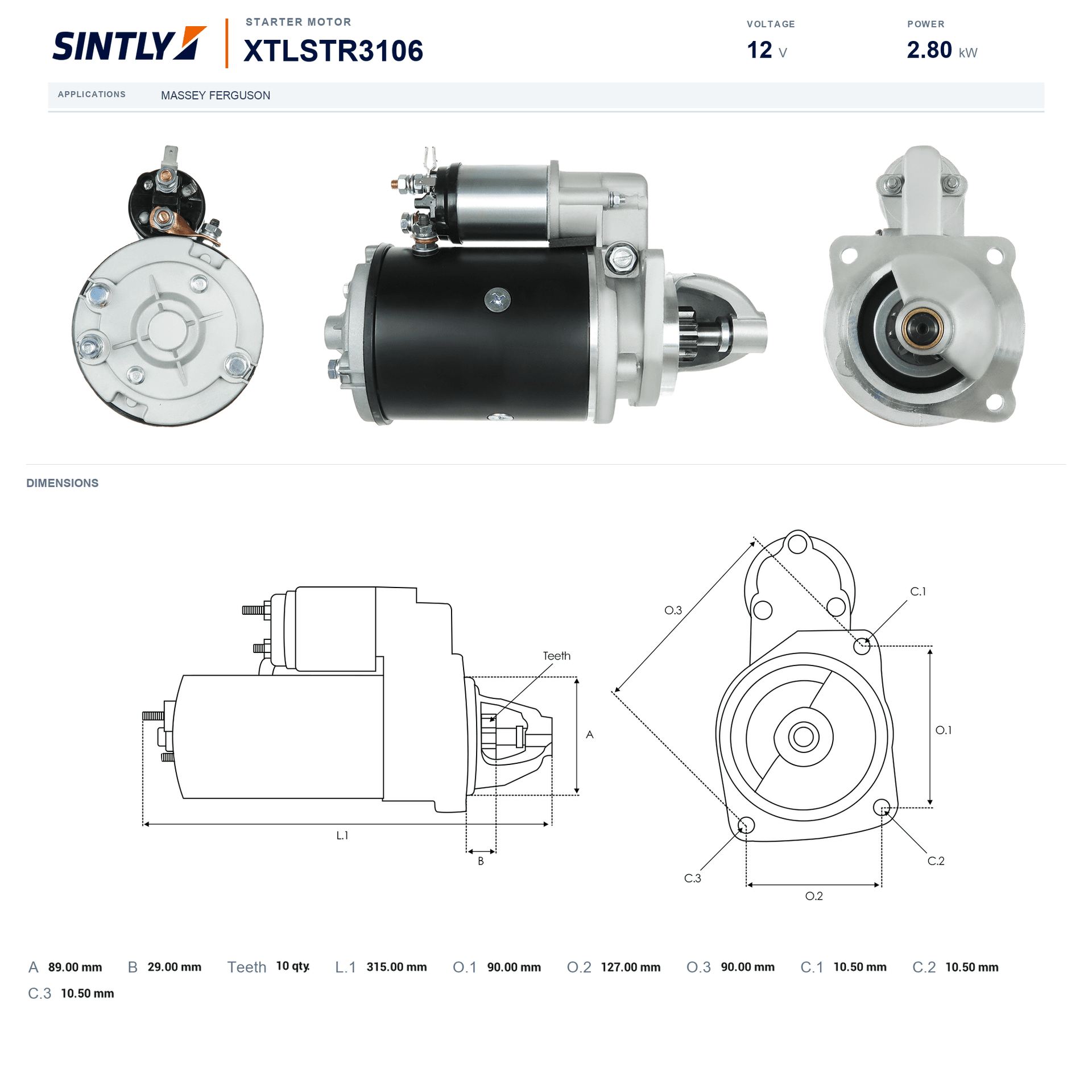 Starter XTLSTR3106
