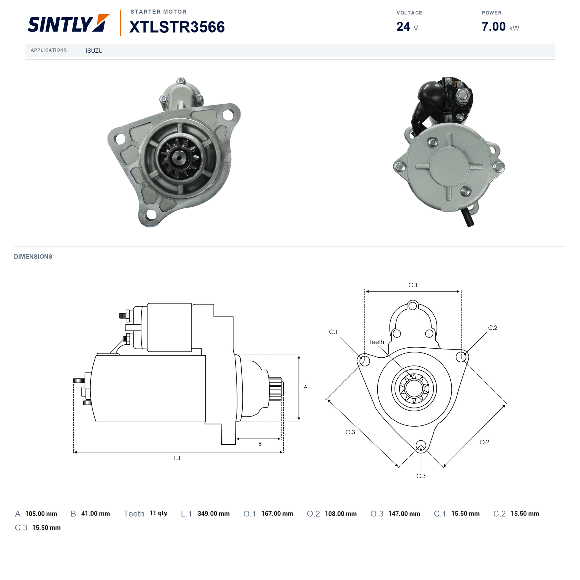 Starter XTLSTR3566