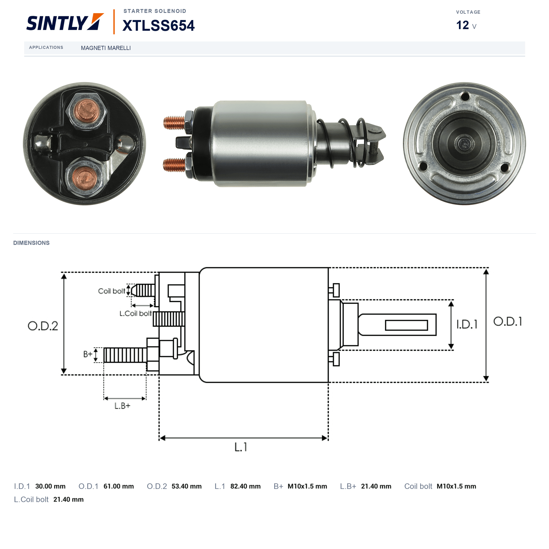 Starter Solenoid XTLSS654