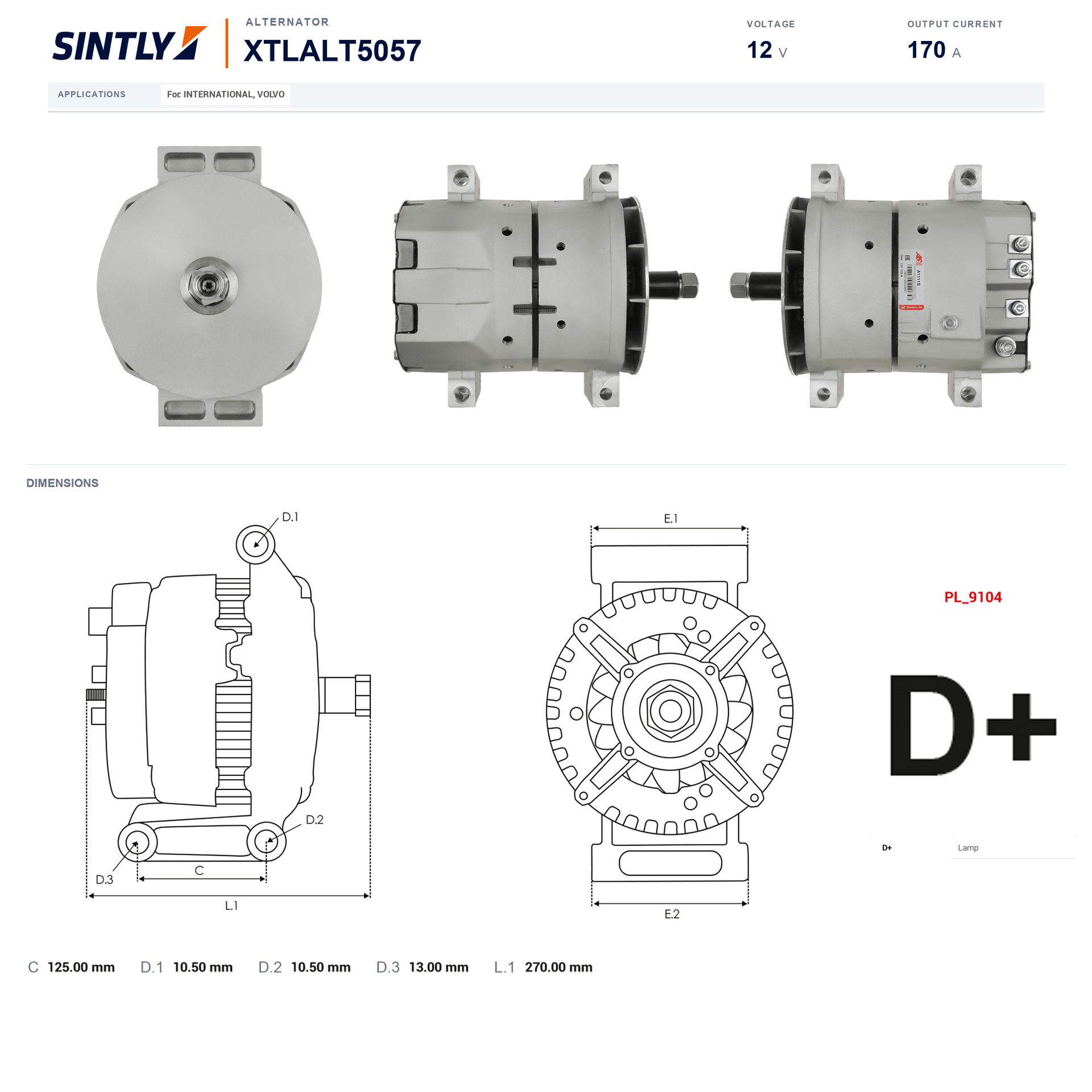 Alternator XTLALT5057