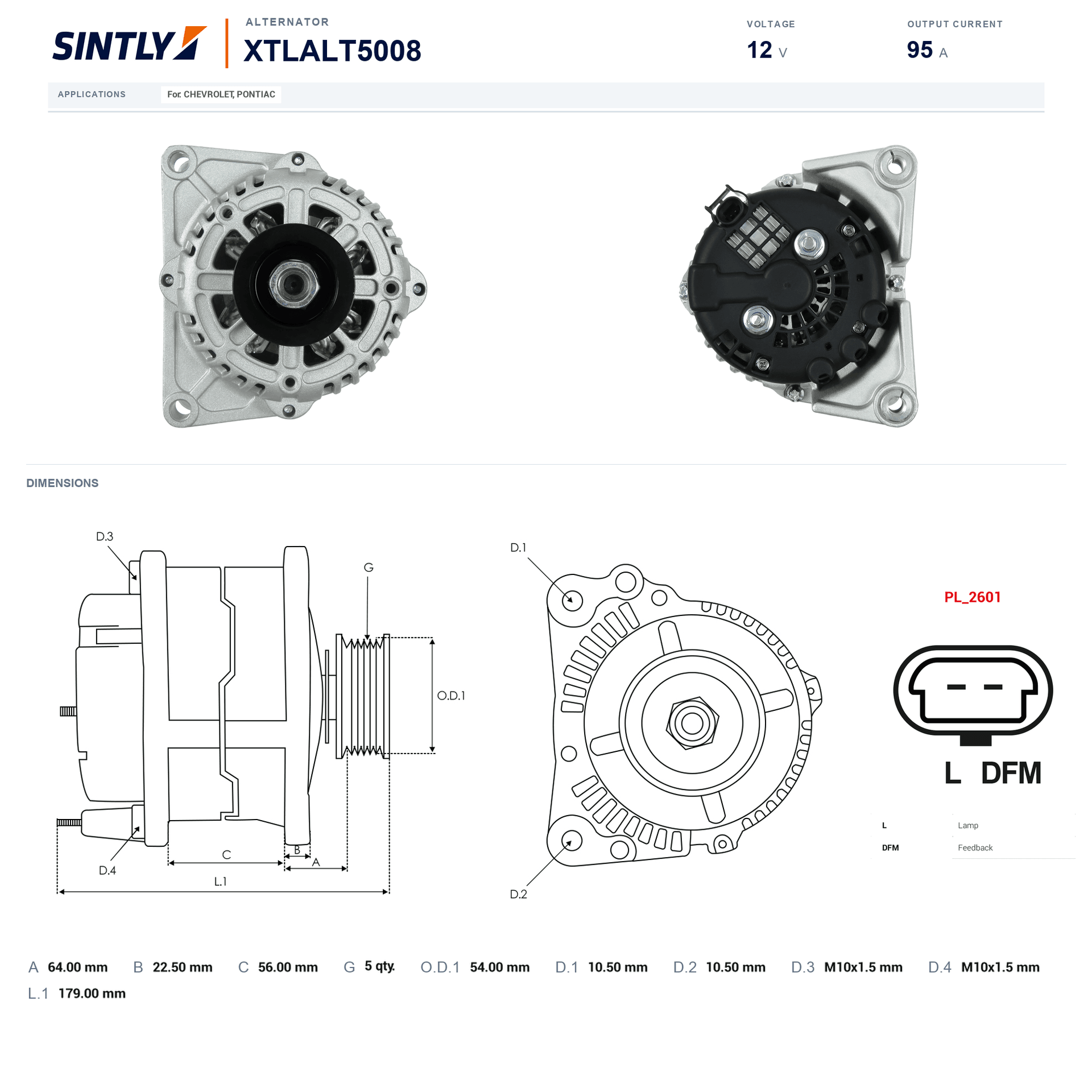 Alternator XTLALT5008