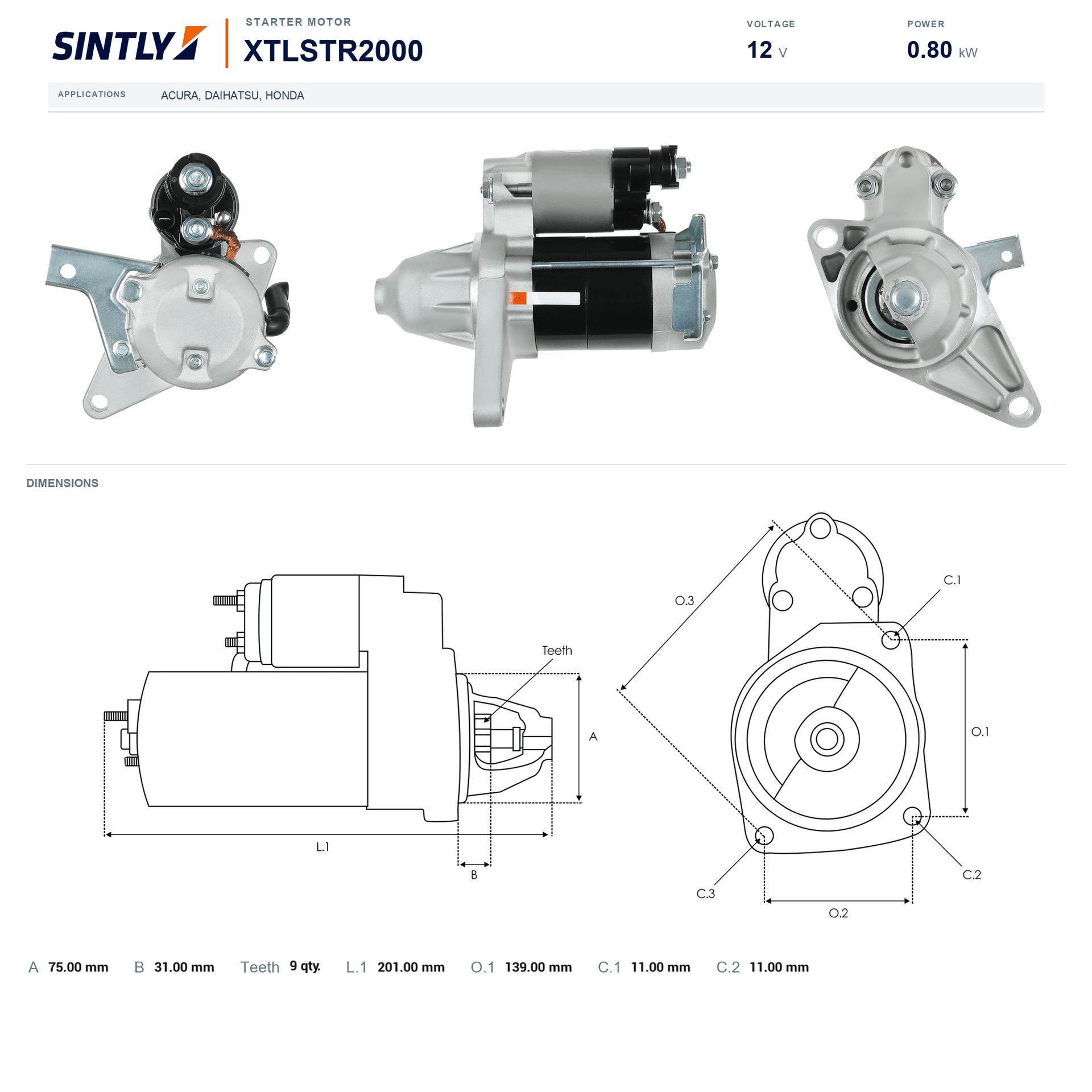Starter XTLSTR2000