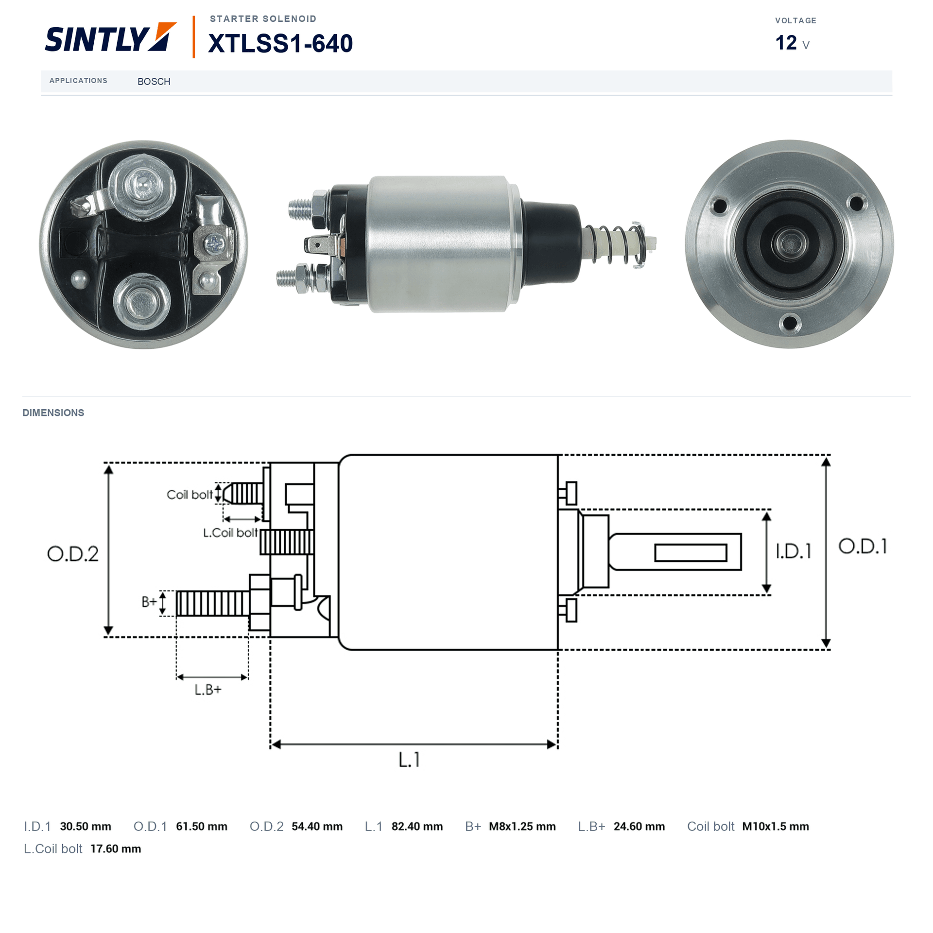 Starter Solenoid XTLSS1-640