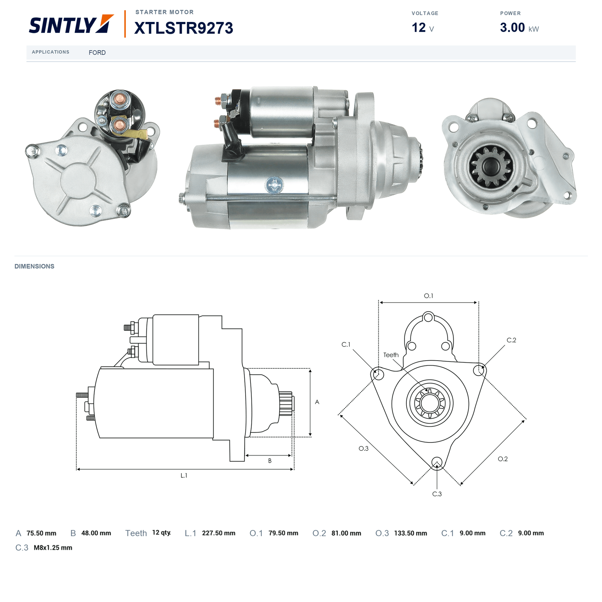 Starter XTLSTR9273