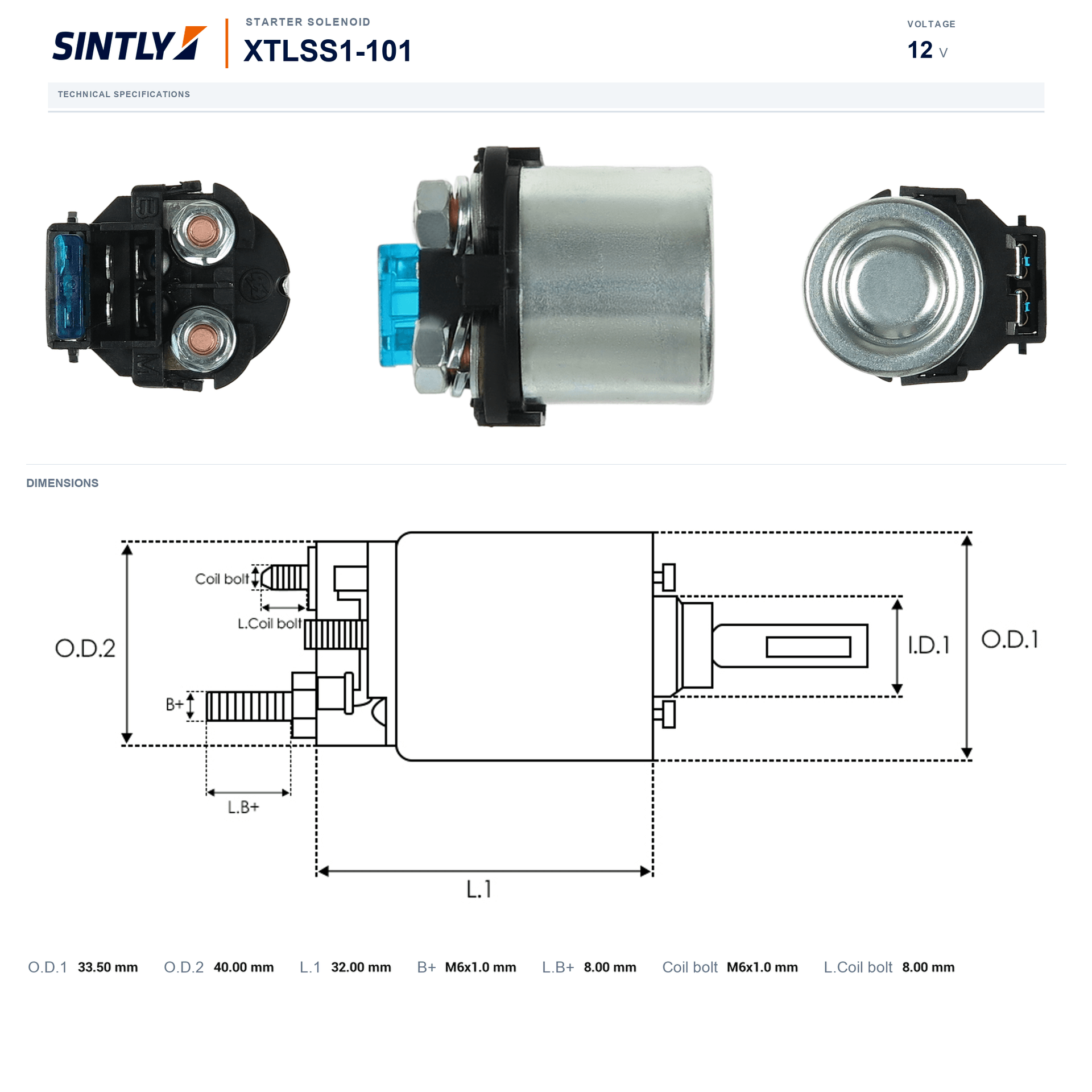 Starter Solenoid XTLSS1-101
