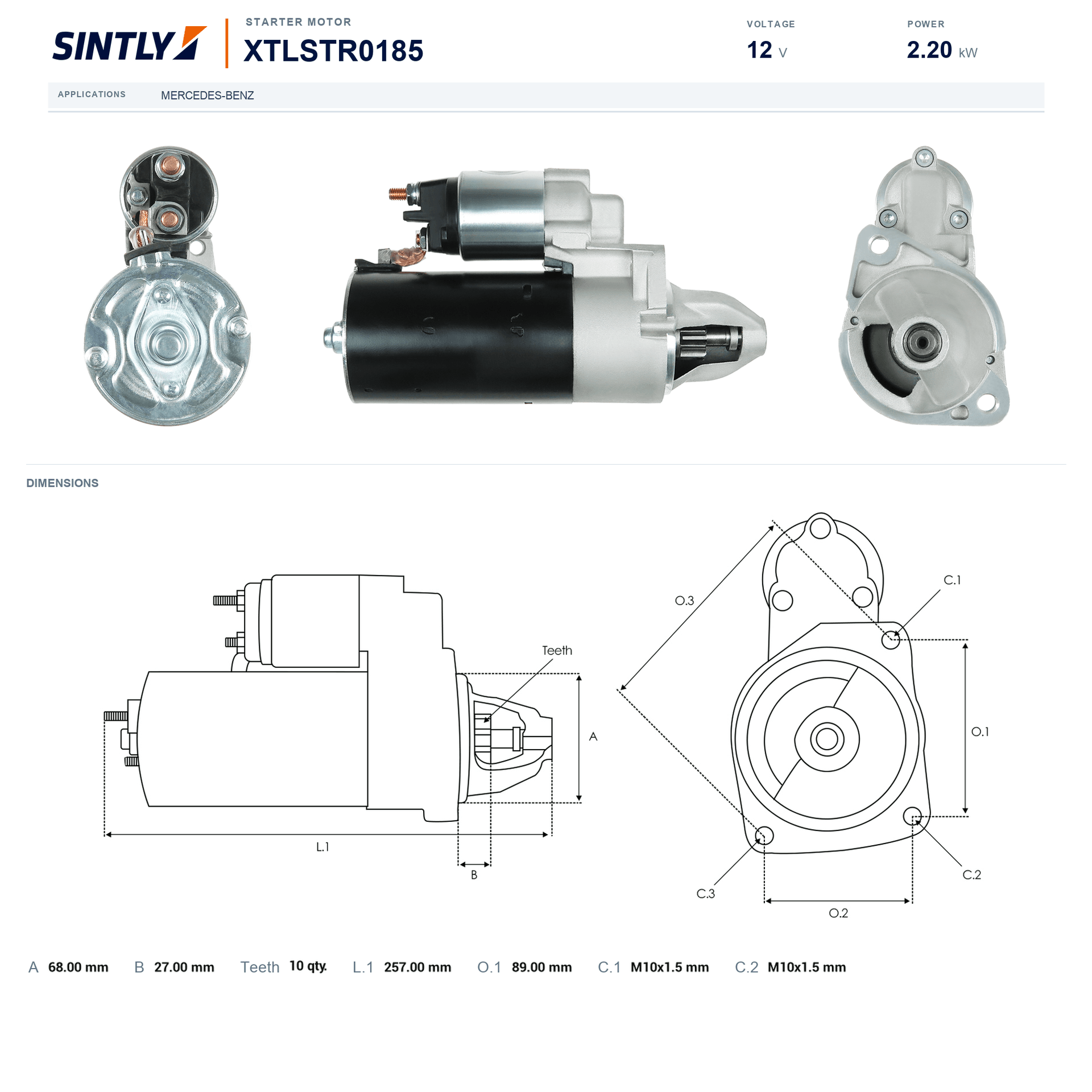 Starter XTLSTR0185