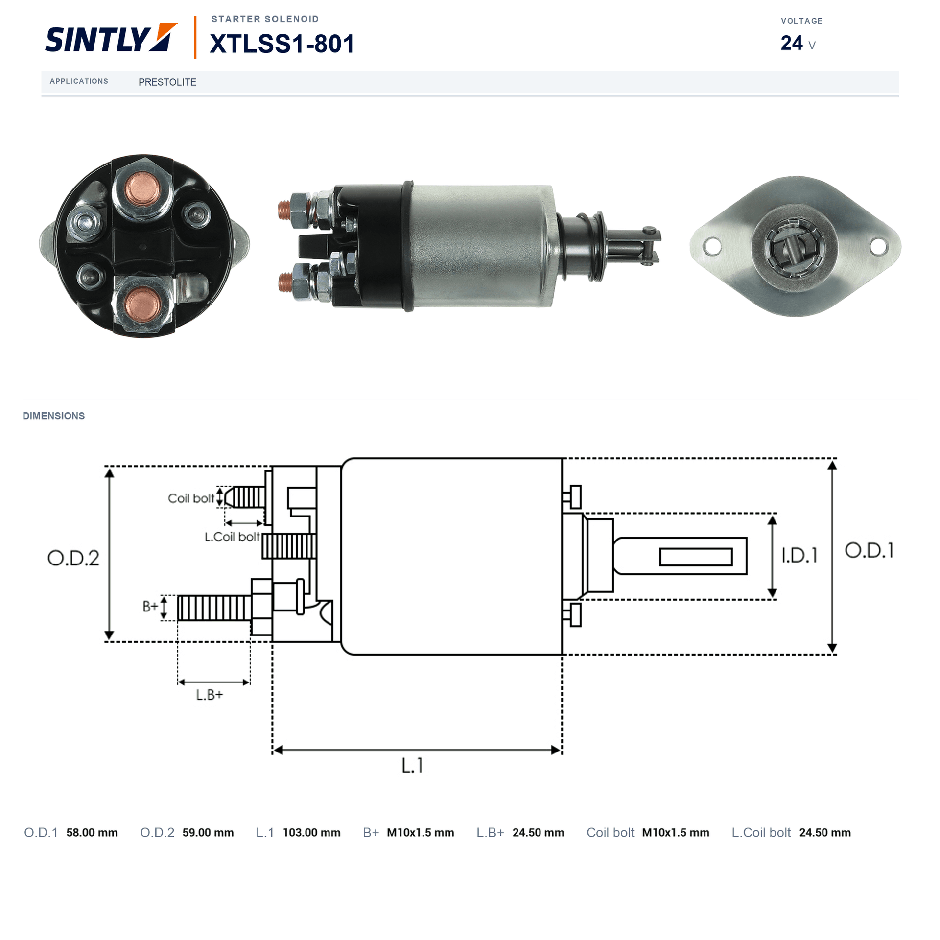 Starter Solenoid XTLSS1-801