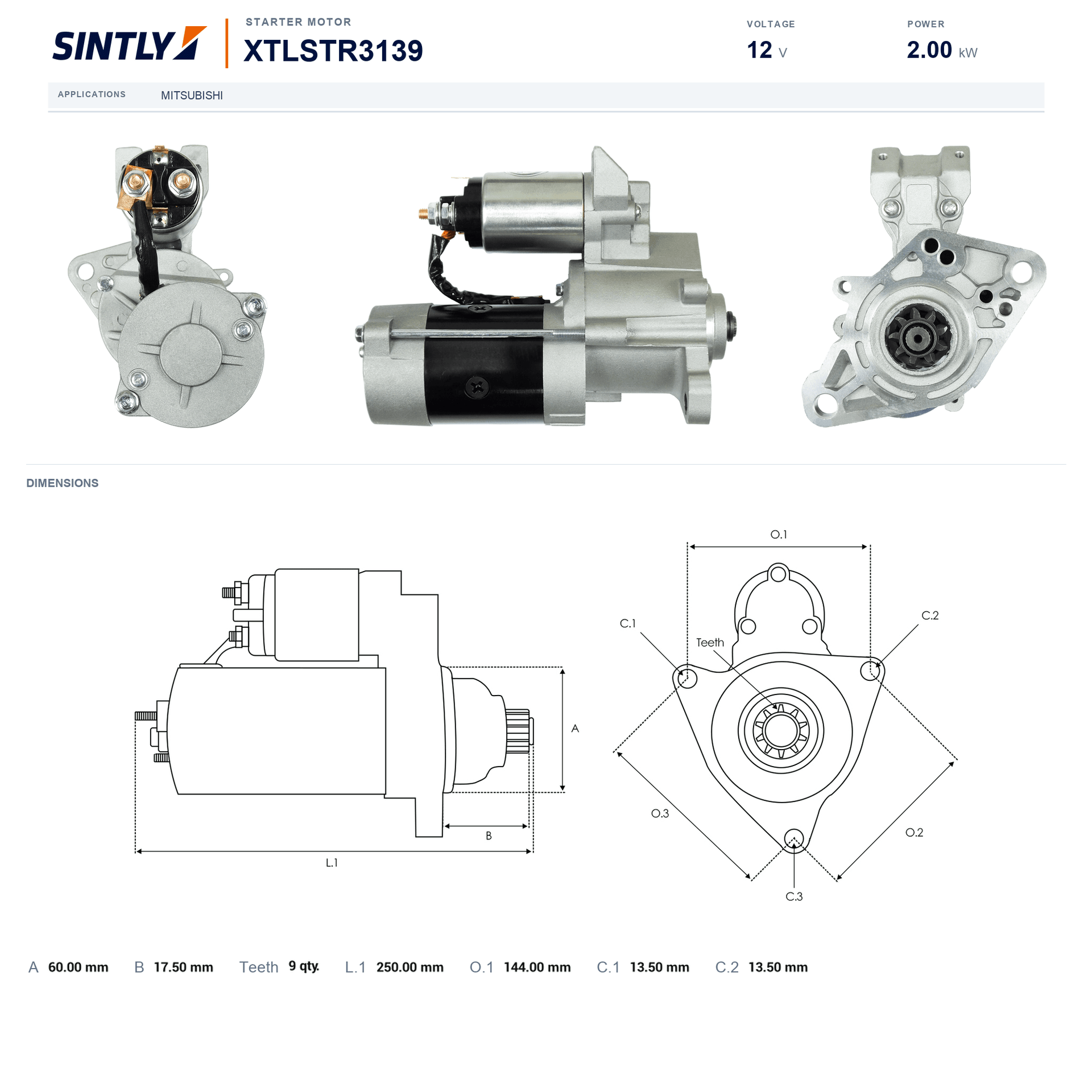 Starter XTLSTR3139